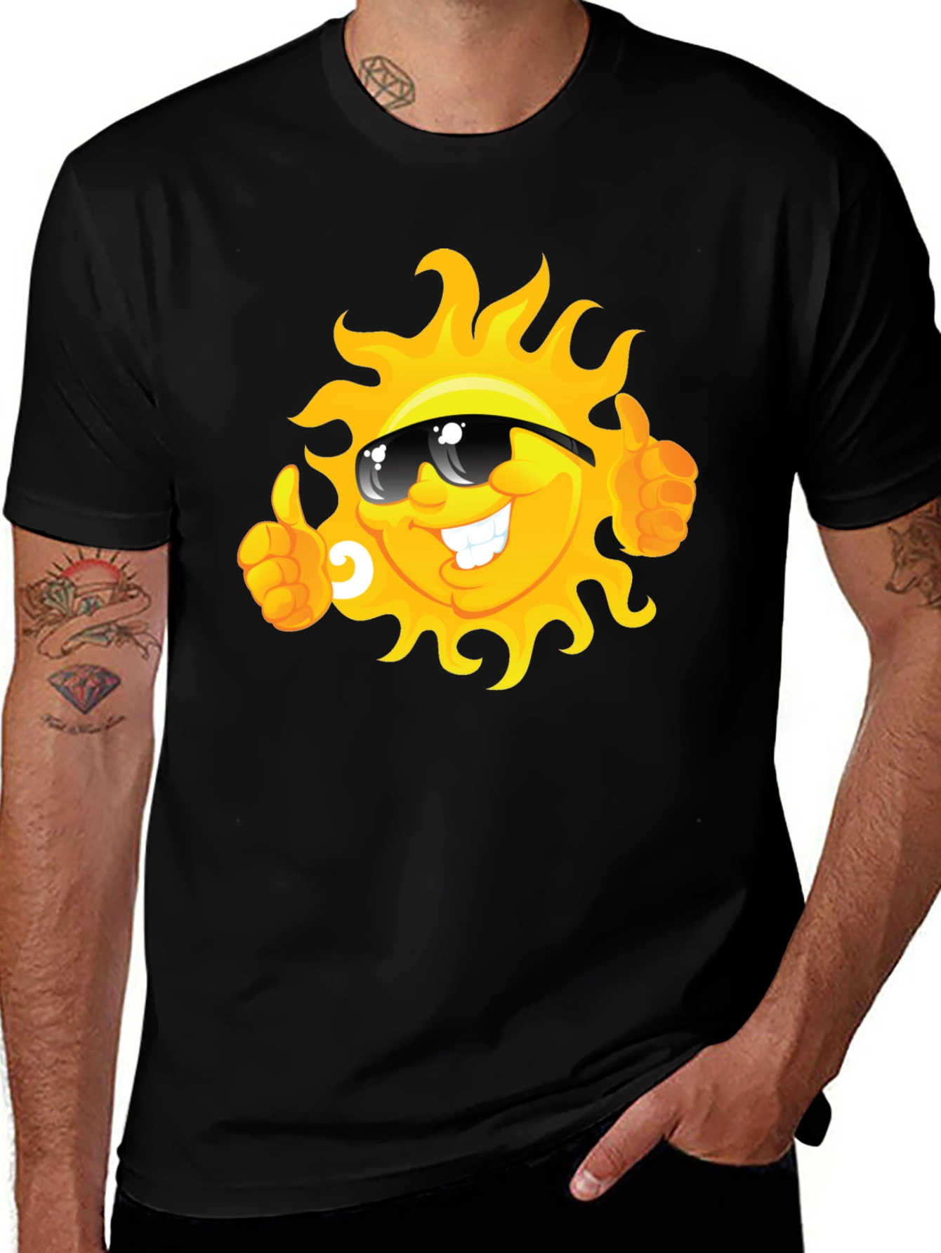 Variant 26 of Smiling Sun Cartoon Graphic T-Shirt