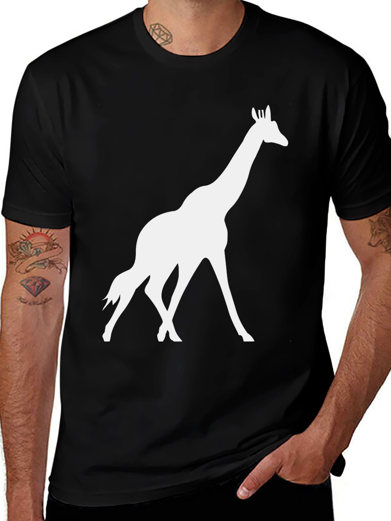 Variant 30 of Giraffe Silhouette Tee - Stylish Graphic T-Shirt