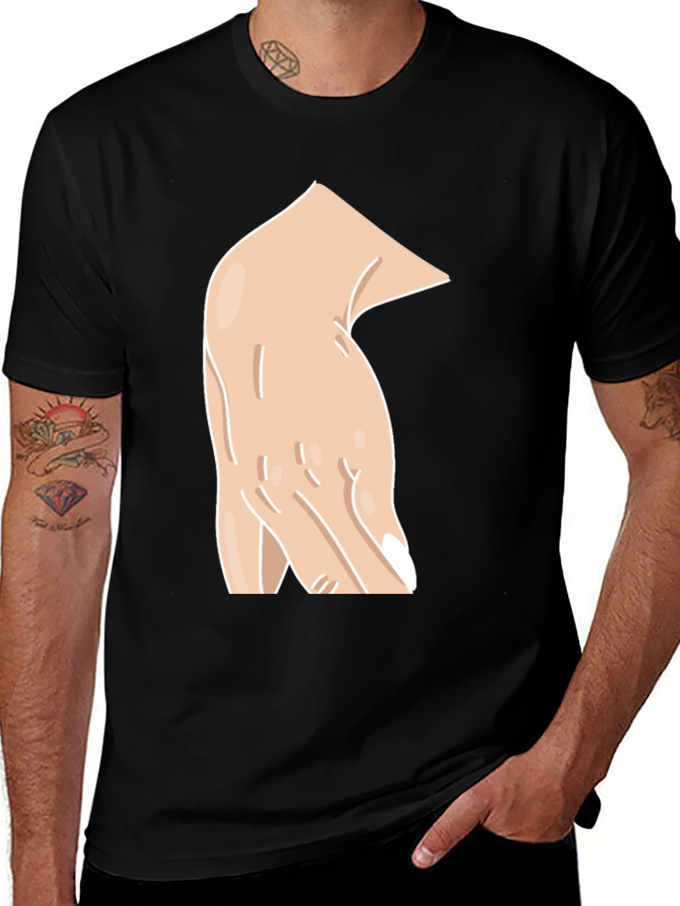 Variant 19 of Abstract Hand Graphic Tee - Modern Art T-Shirt