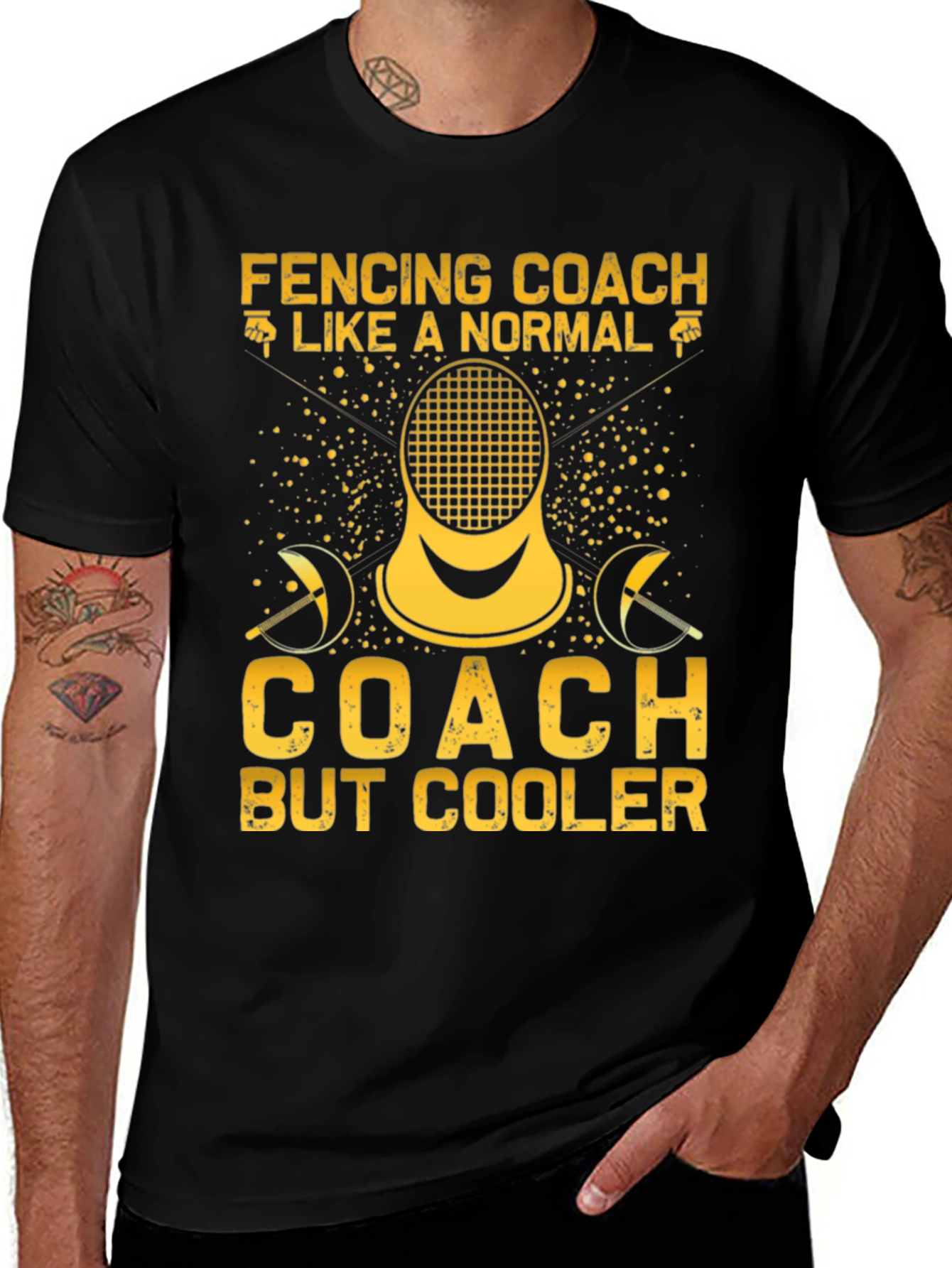 Variant 25 of Fencing Coach T-Shirt: Cooler Than Normal Tee