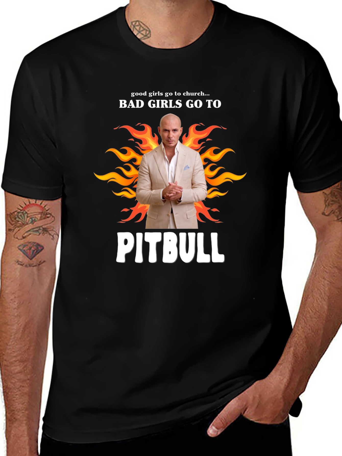 Pitbull Good Girls T-Shirt - Men's Black Tee