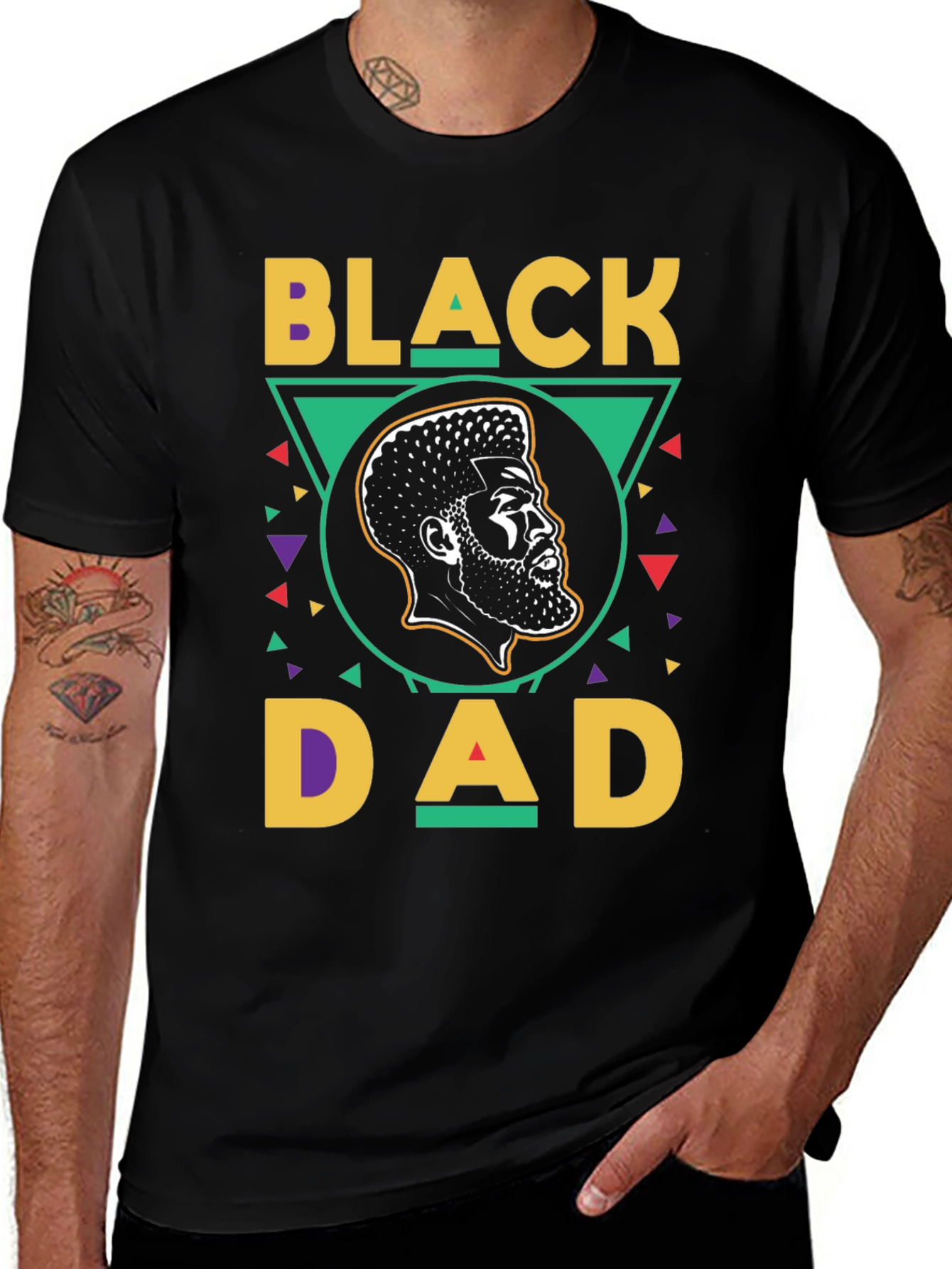 Black Dad Graphic Tee - Stylish Father's Day Gift