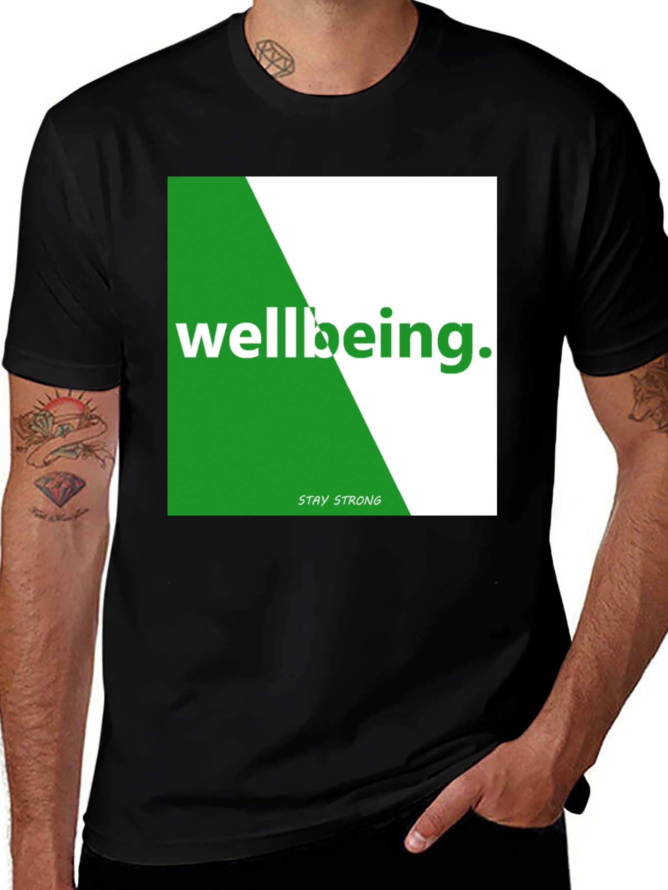 Variant 2 of Wellbeing Graphic Print Crew Neck T-Shirt