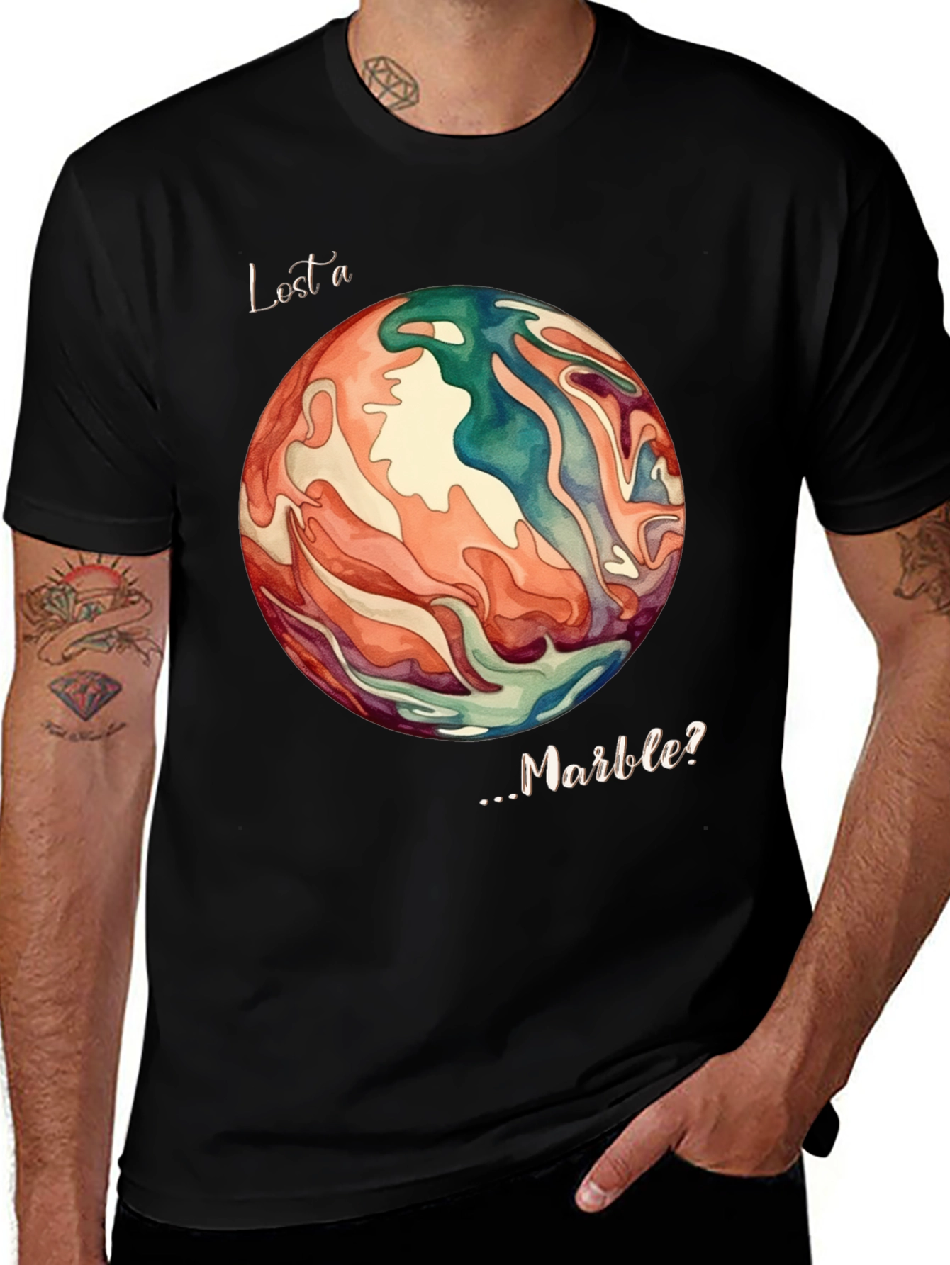 Variant 12 of Lost a Marble? Graphic Tee - Quirky, Unique Design