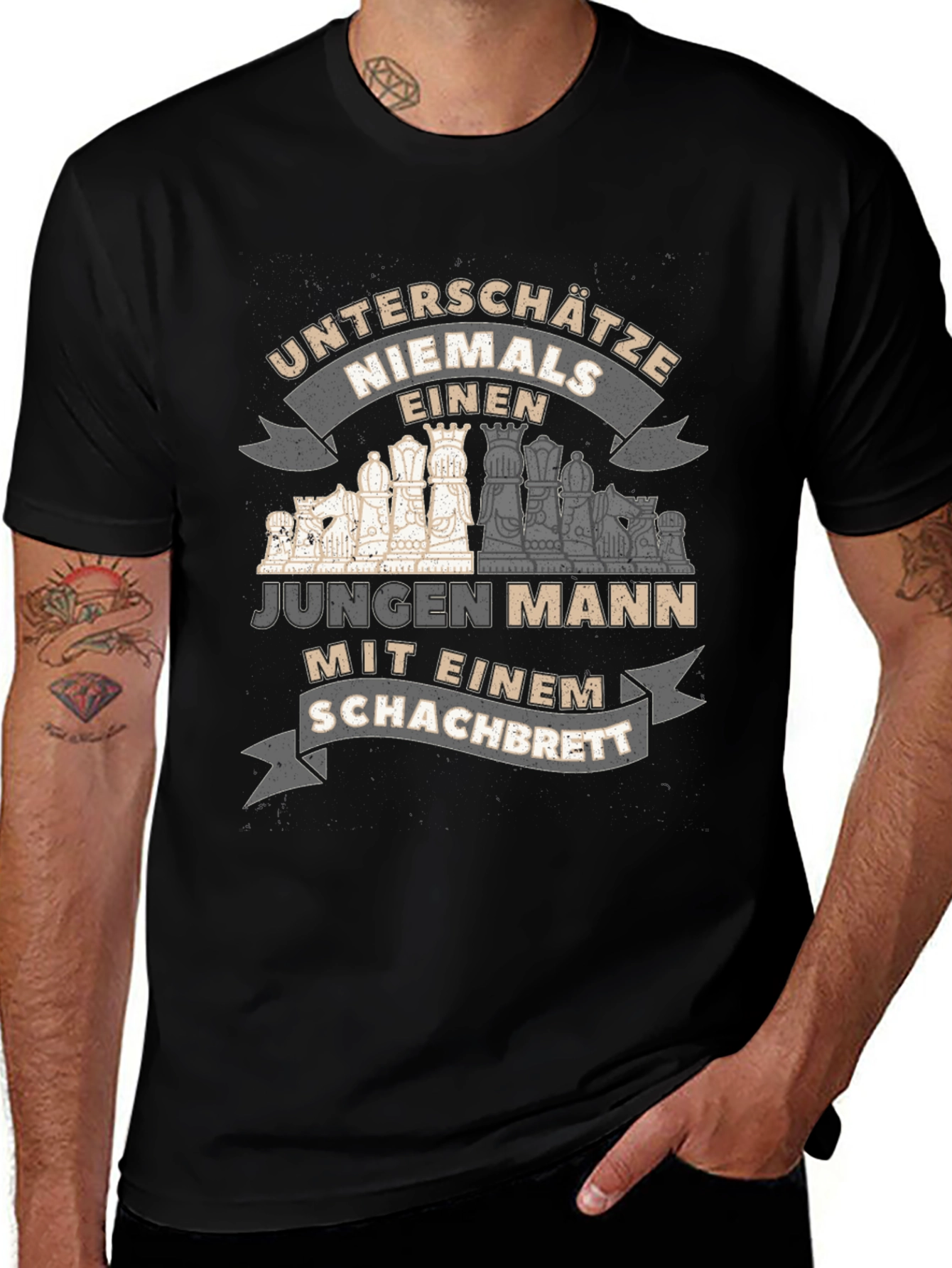 Variant 12 of Chess Player T-Shirt: Never Underestimate!