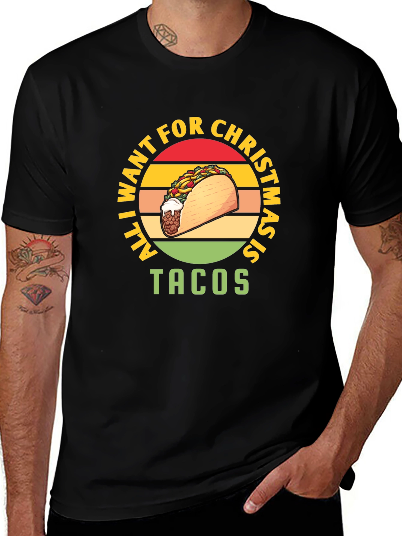 Variant 14 of All I Want For Christmas Is Tacos T-Shirt