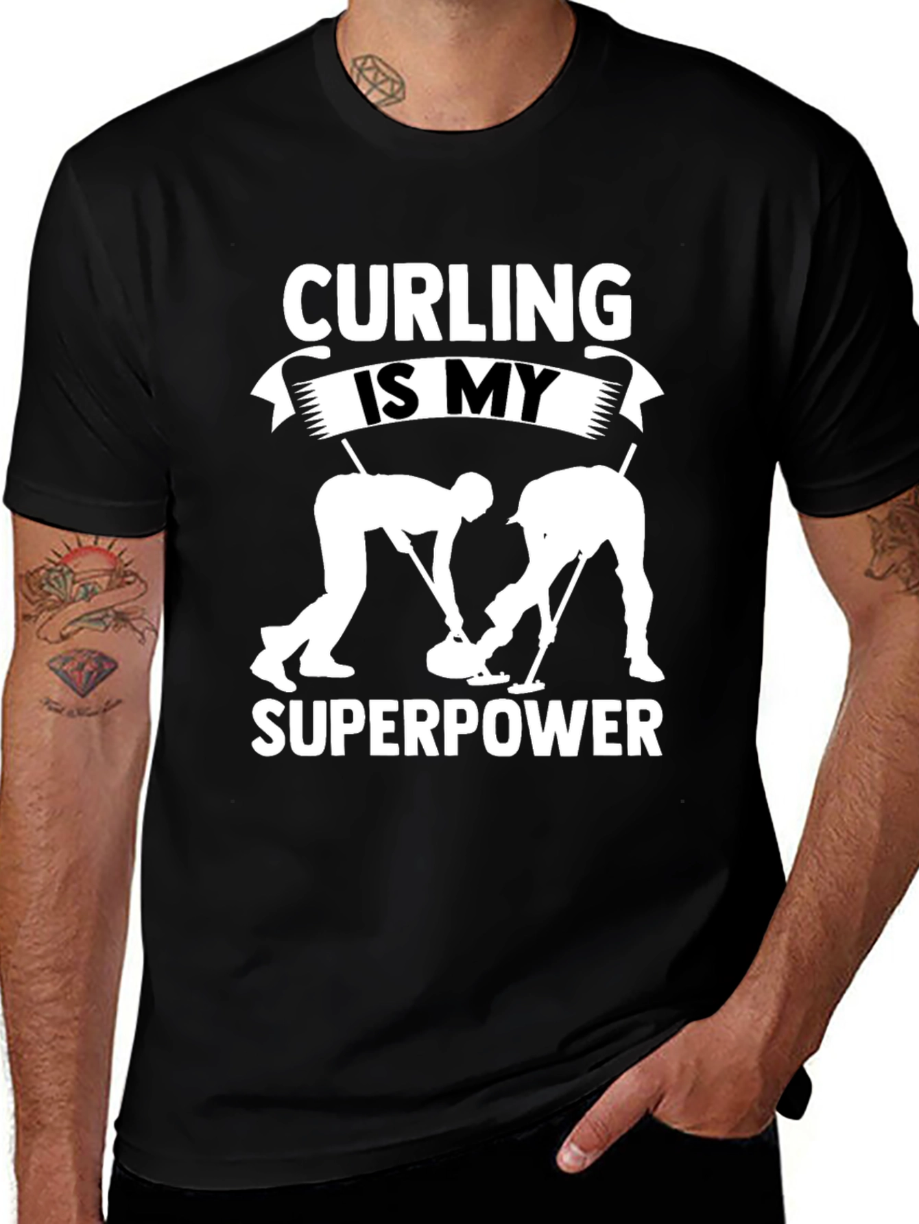 Variant 7 of Curling Is My Superpower Graphic T-Shirt