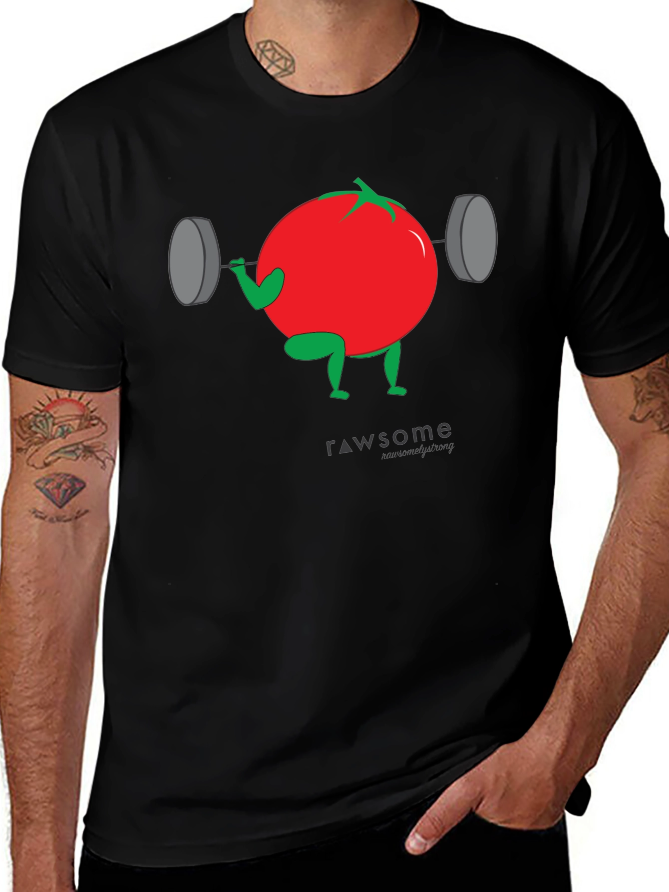 Variant 15 of RawSome Tomato Gym Workout T-Shirt
