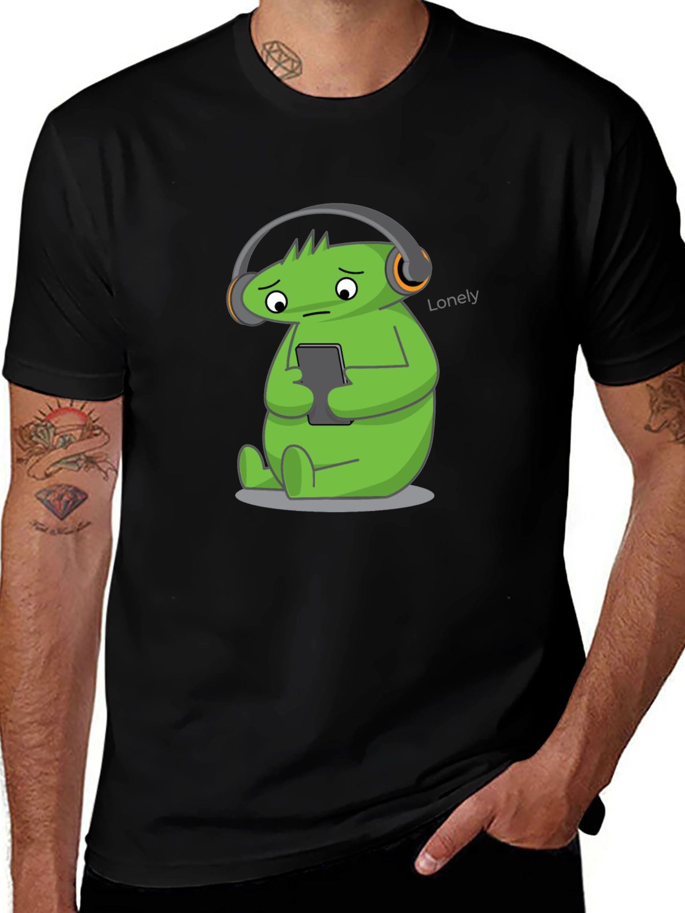 Lonely Green Monster Graphic Tee