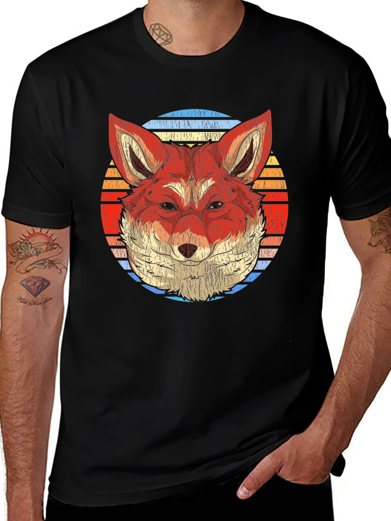 Variant 15 of Retro Fox Graphic T-Shirt - Soft Cotton Blend
