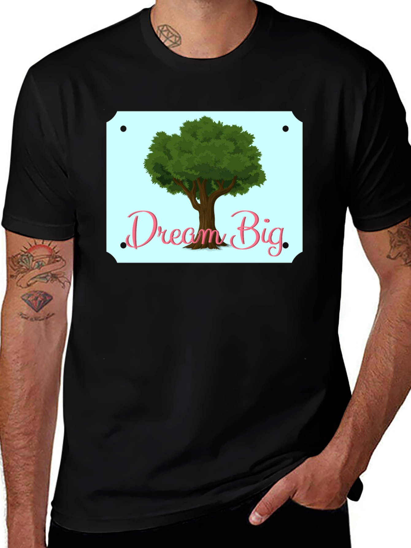 Variant 30 of Dream Big Tree Graphic Tee - Motivational T-Shirt