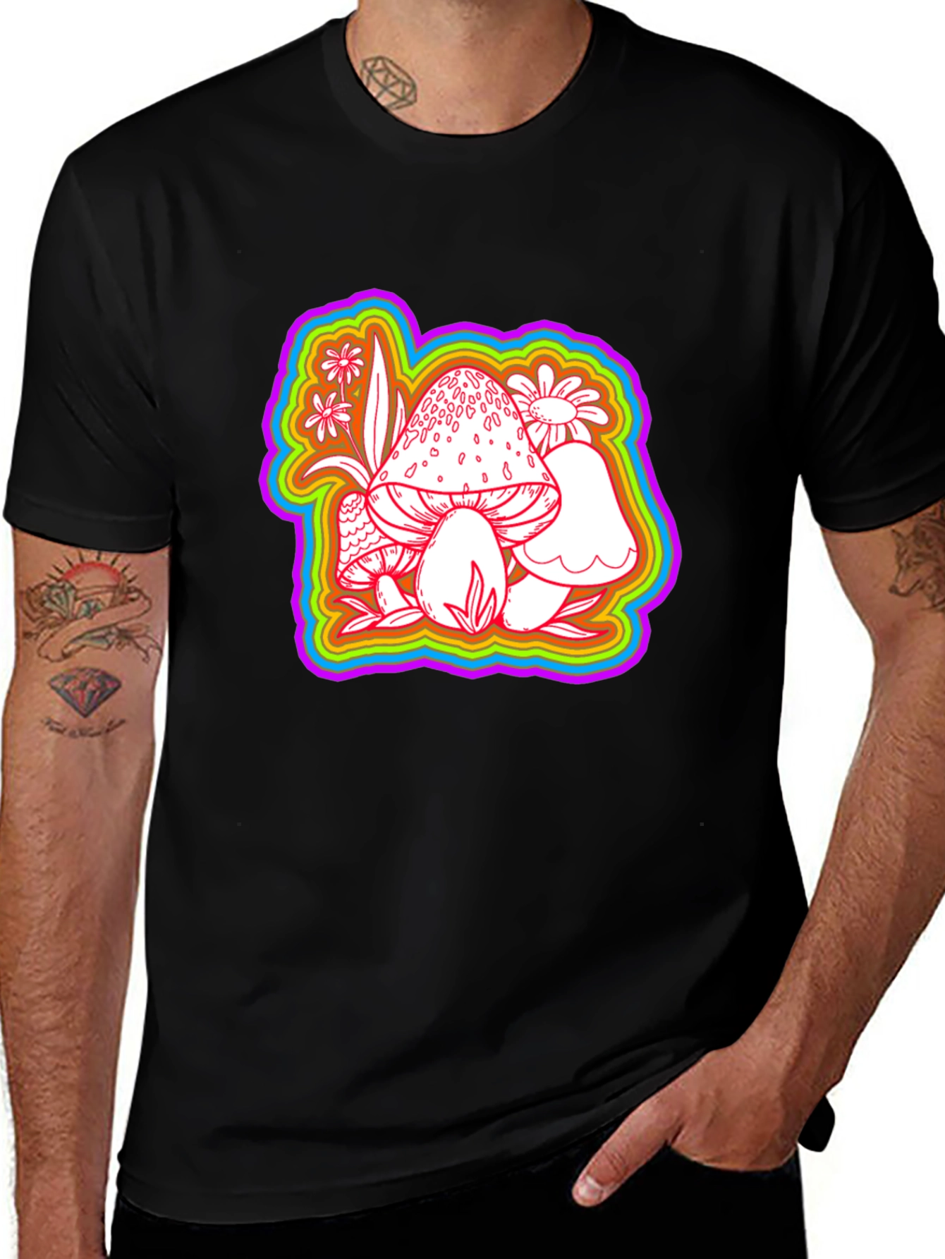 Variant 24 of Psychedelic Mushroom Graphic T-Shirt