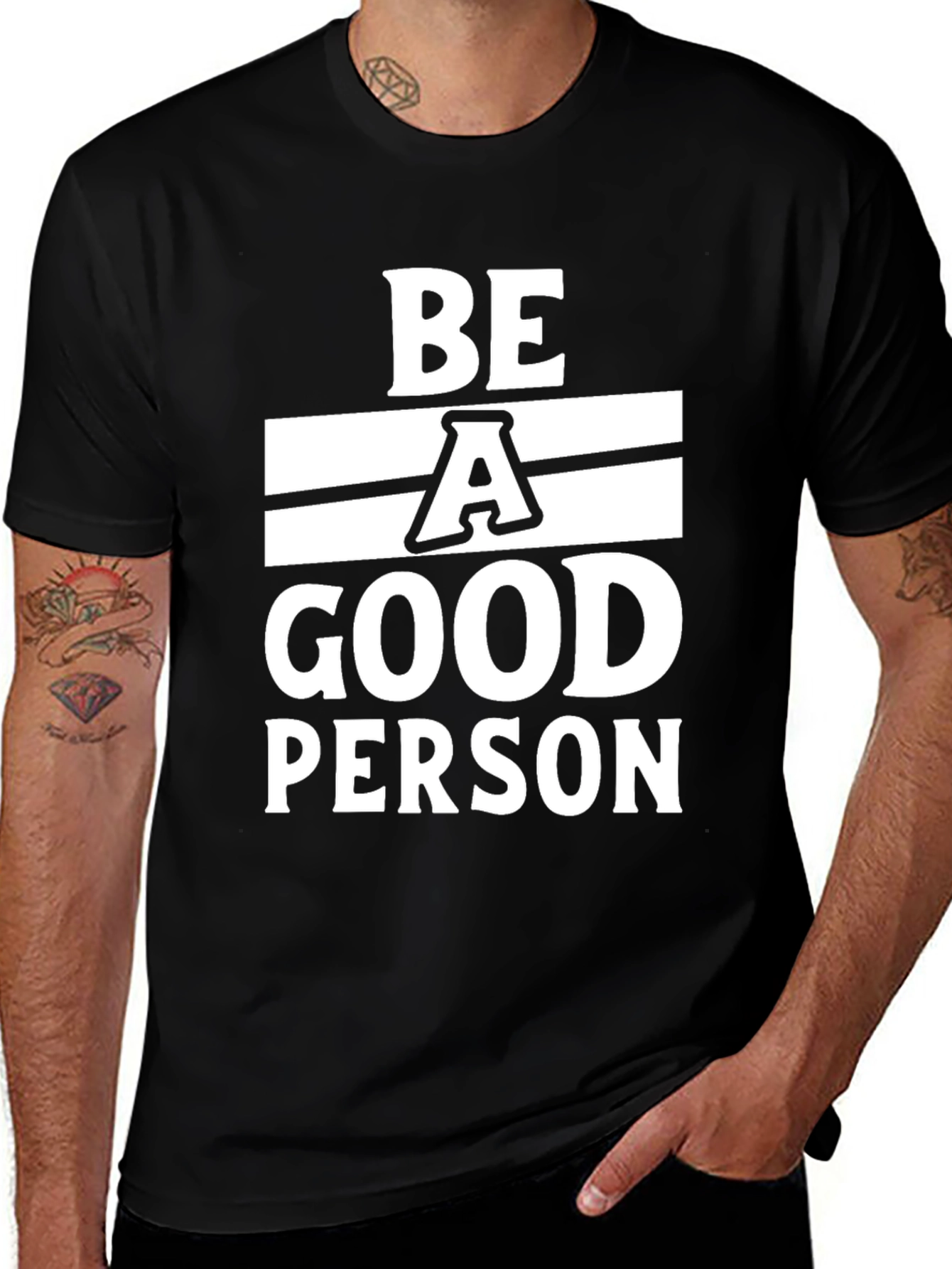 Variant 7 of Be A Good Person Black T-Shirt
