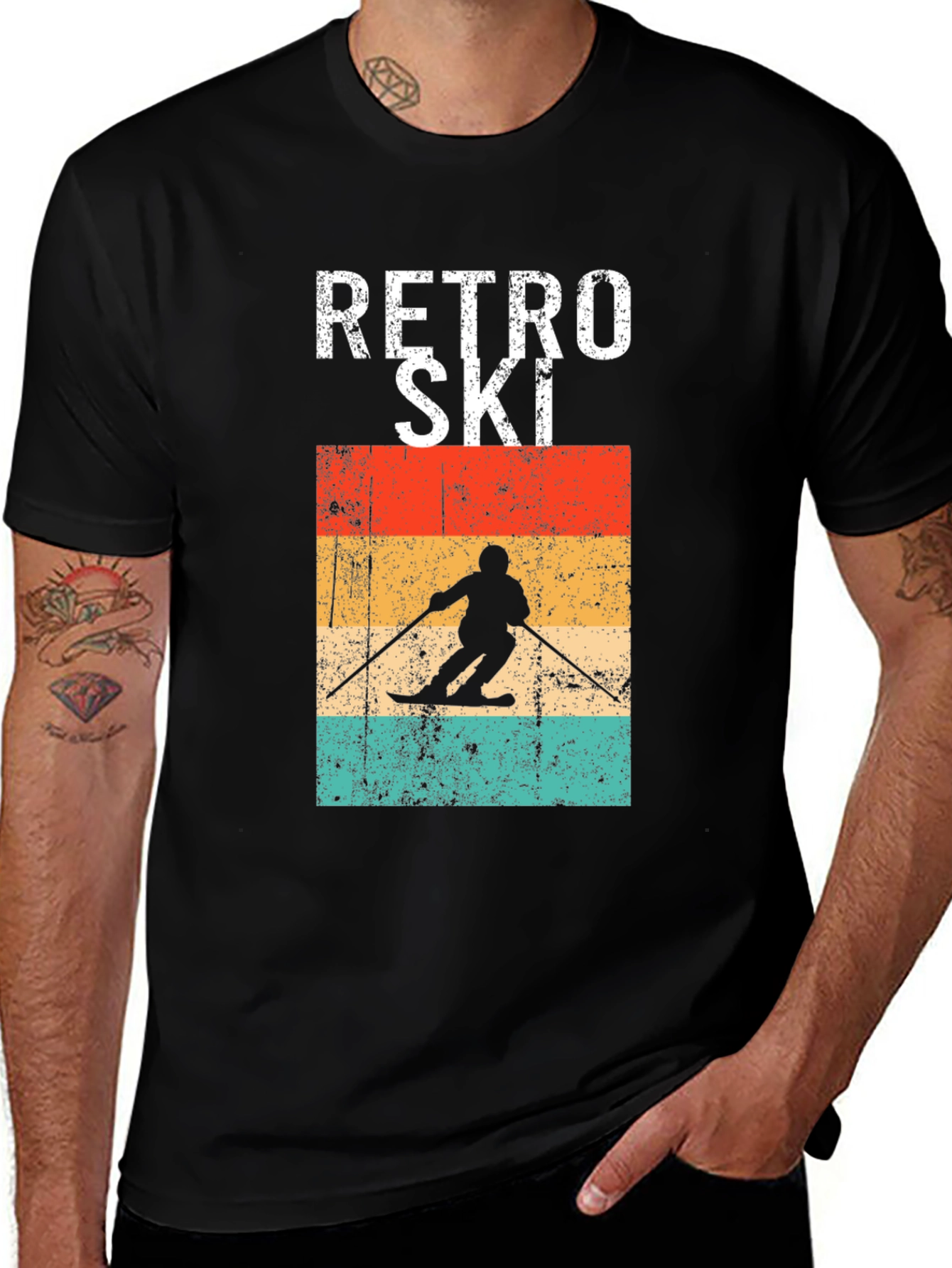 Variant 12 of Retro Ski T-Shirt Vintage Style Skier Tee