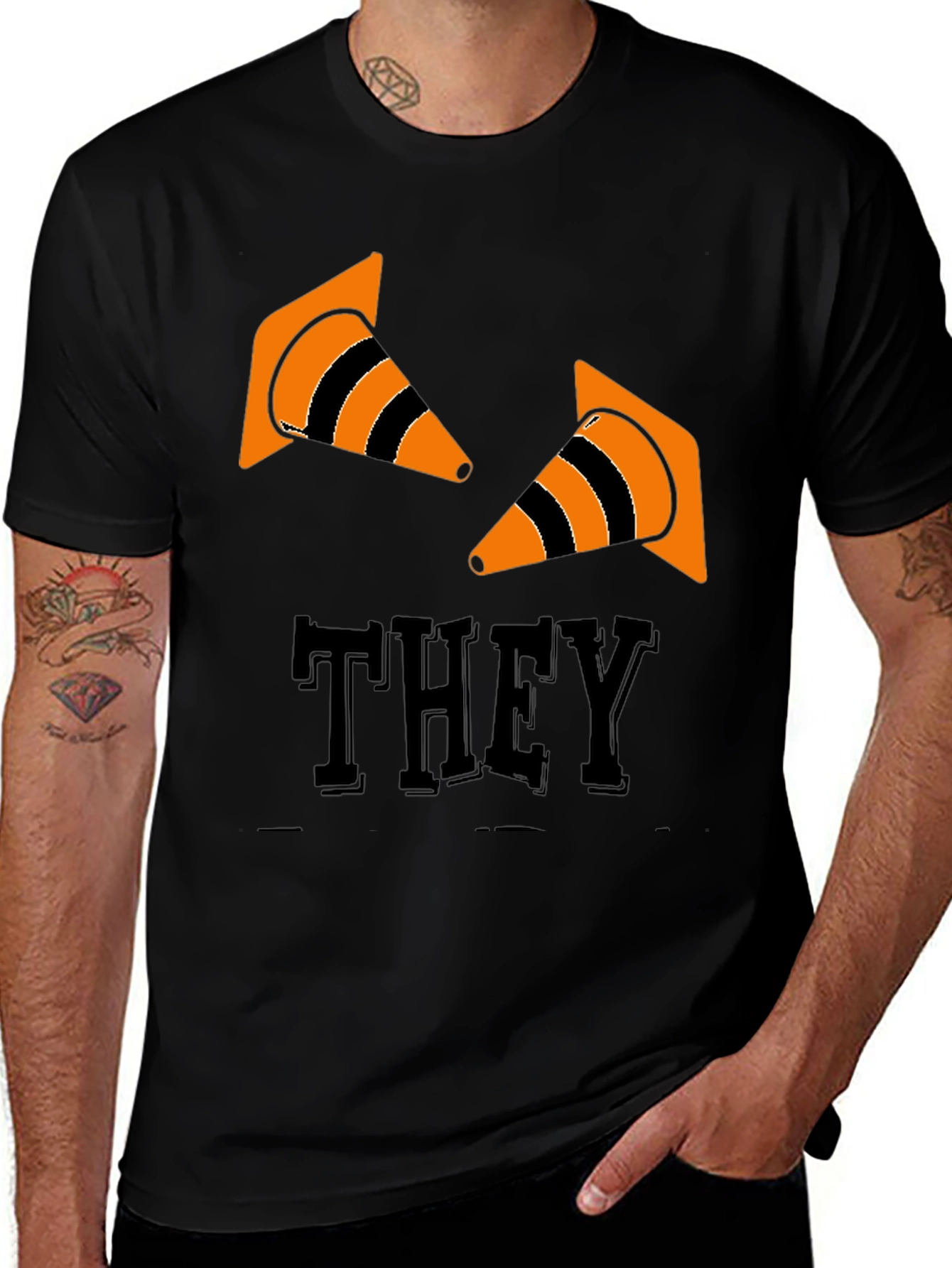 Variant 28 of They Cones T-Shirt - Black Graphic Tee