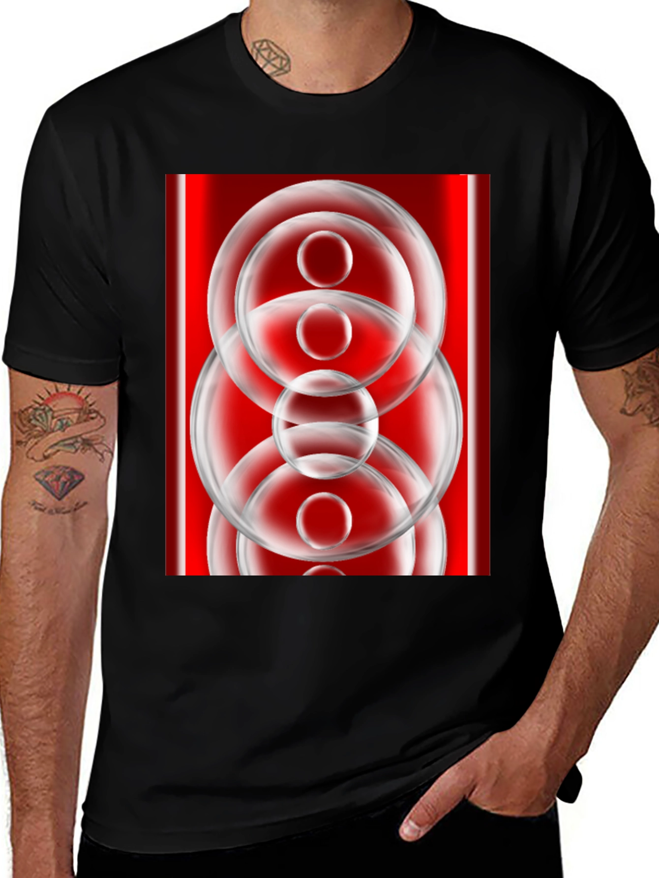Variant 28 of Modern Bubble Graphic T-Shirt
