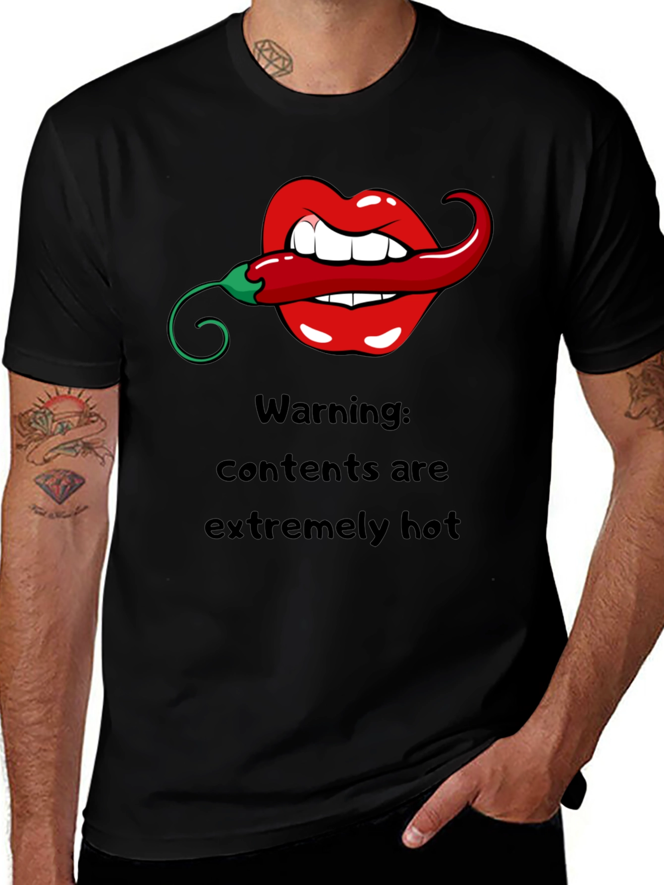 Variant 9 of Warning: Extremely Hot Graphic T-Shirt