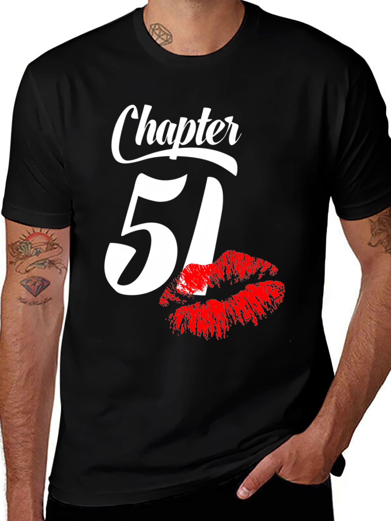 Variant 7 of Chapter 51 Birthday T-Shirt with Lip Print