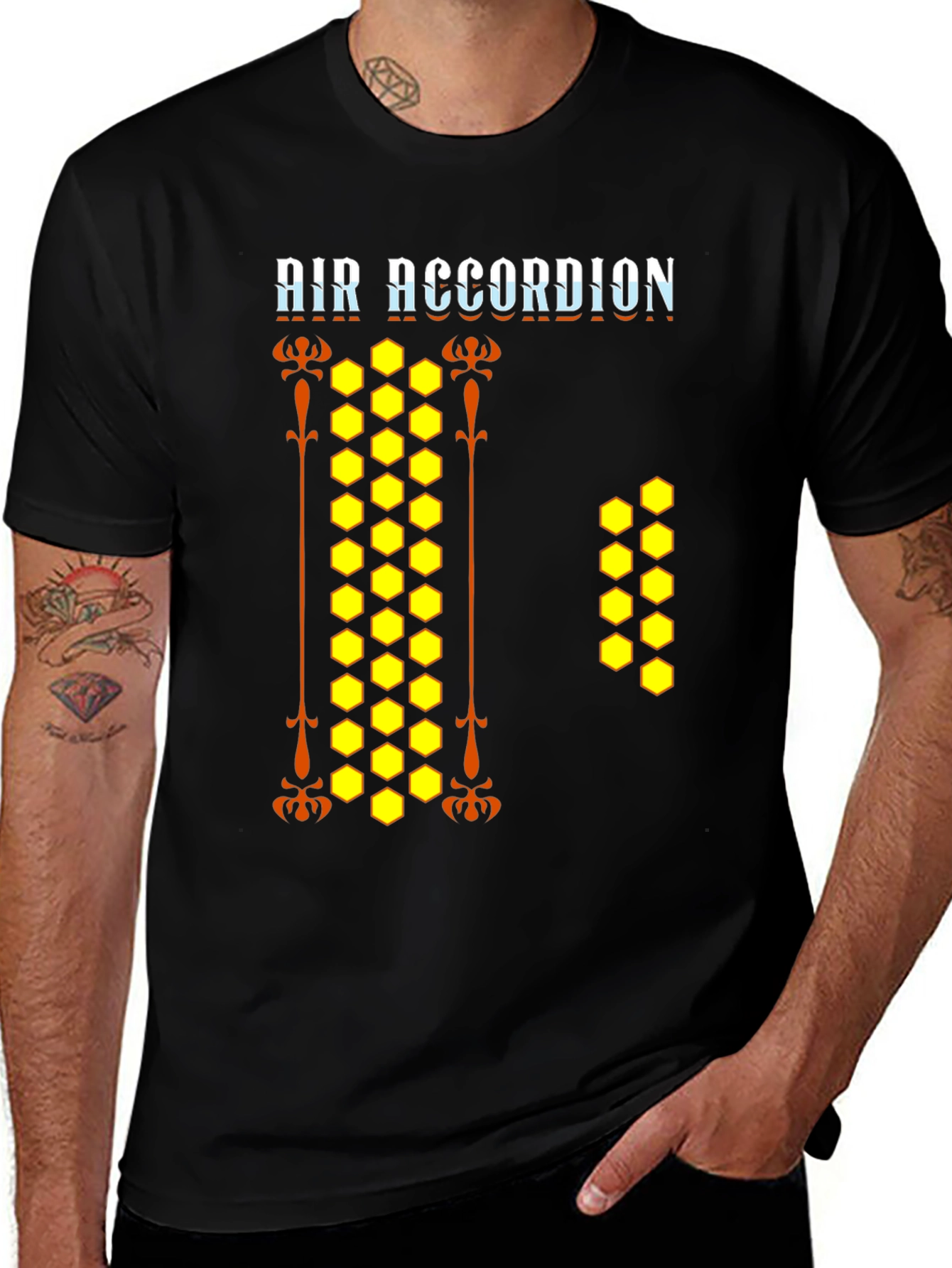 Air Accordion Graphic Tee - Black Unisex T-Shirt