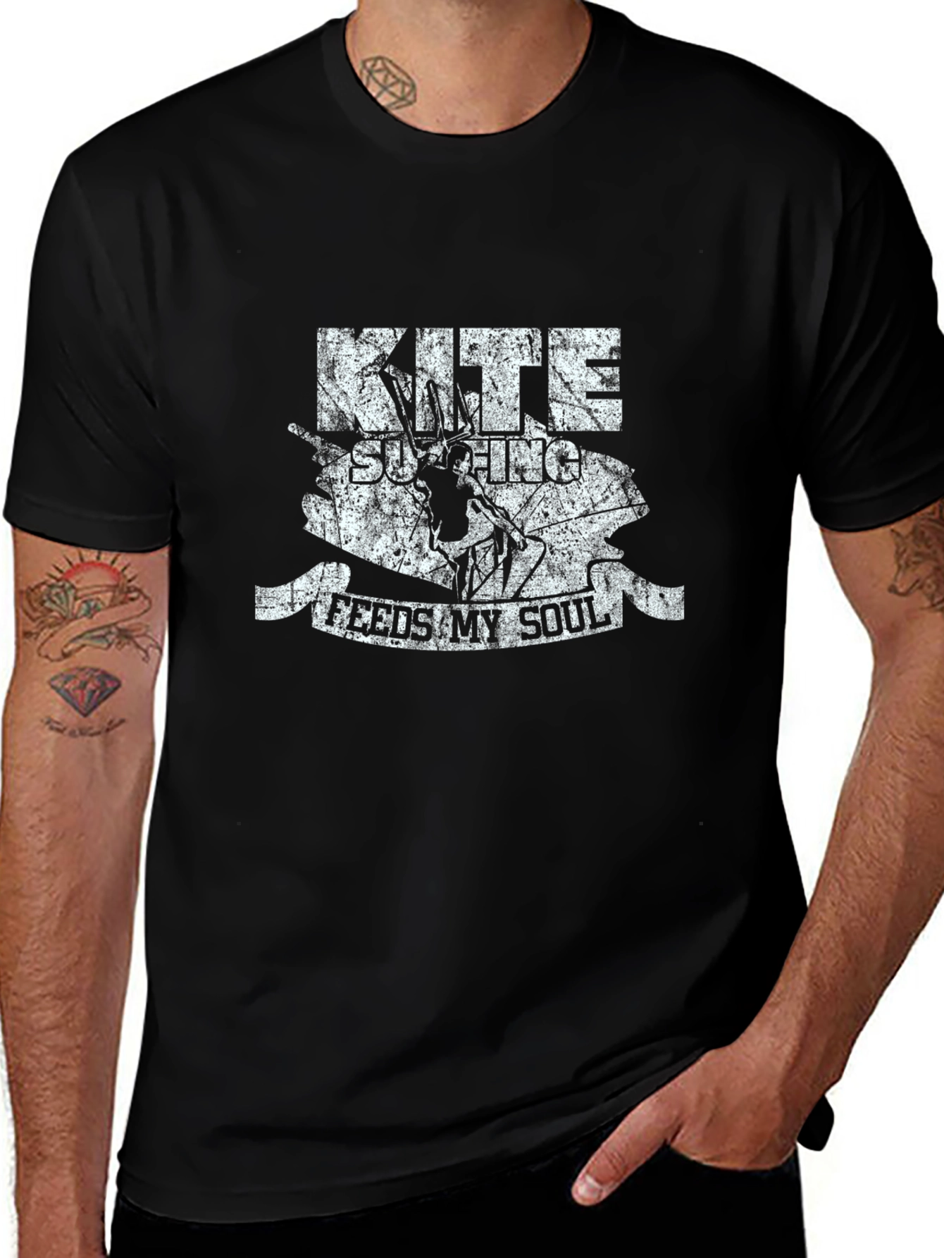 Variant 29 of Kite Surfing Feeds My Soul T-Shirt