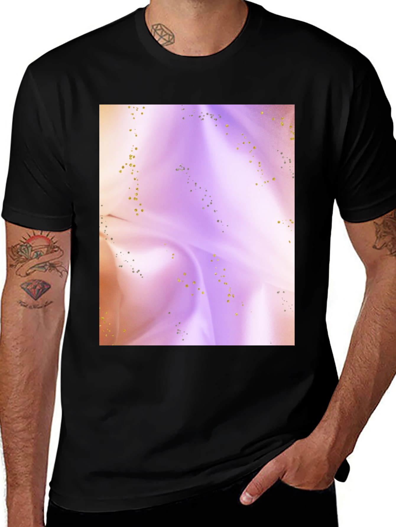 Variant 3 of Abstract Swirls Black T-Shirt