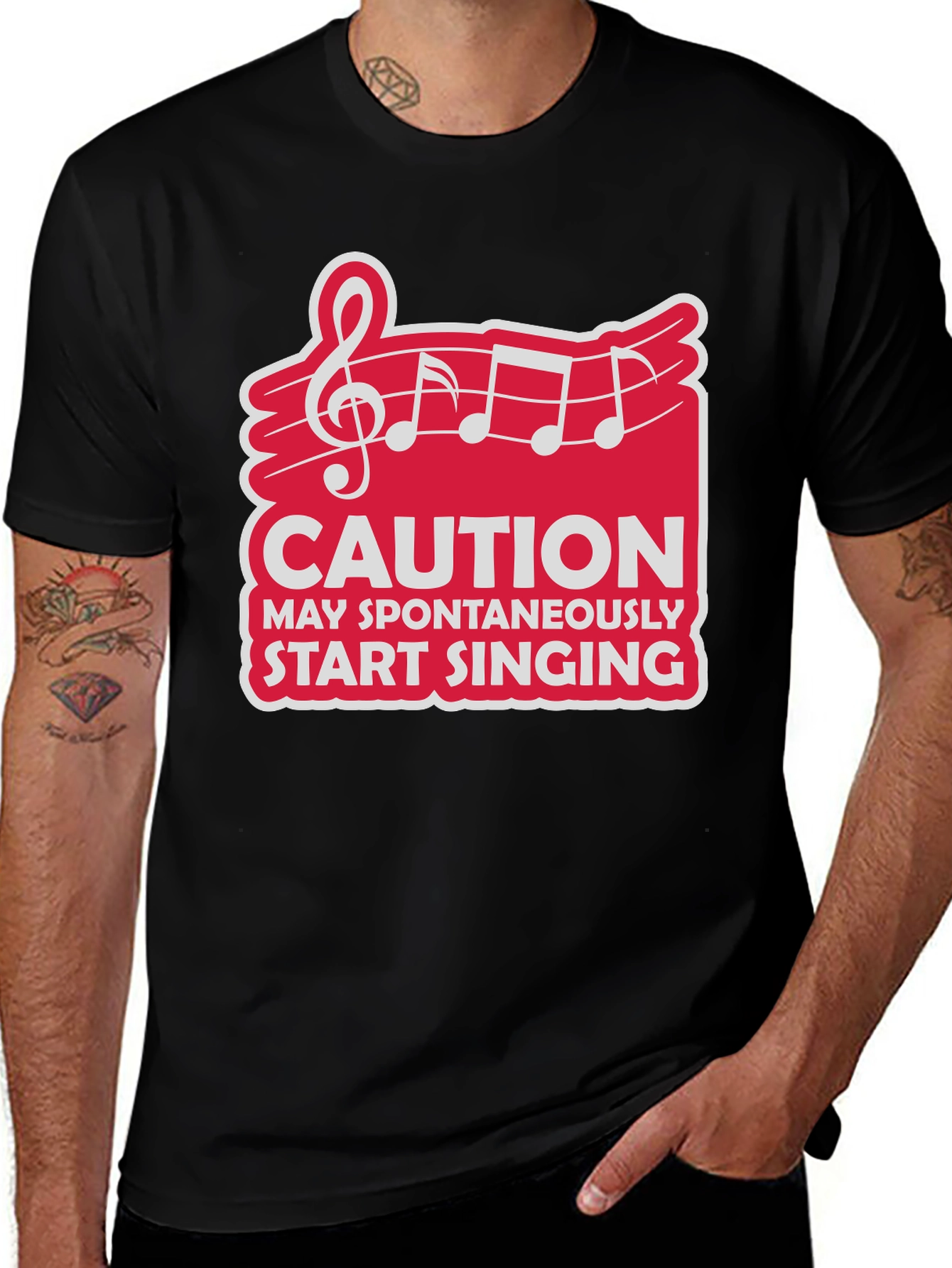 Variant 11 of Caution May Spontaneously Start Singing T-Shirt