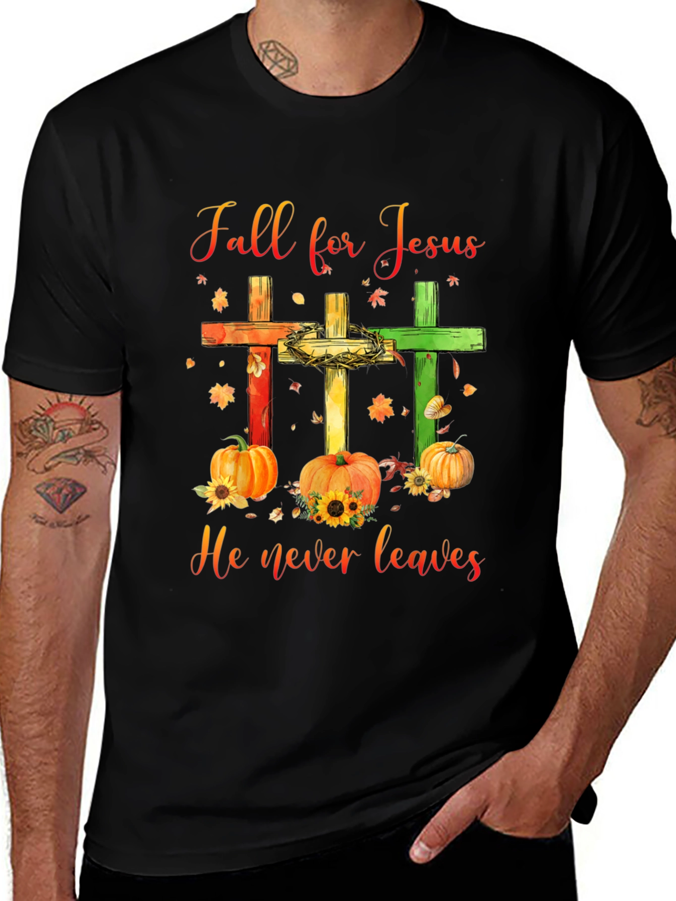 Fall for Jesus Graphic T-Shirt