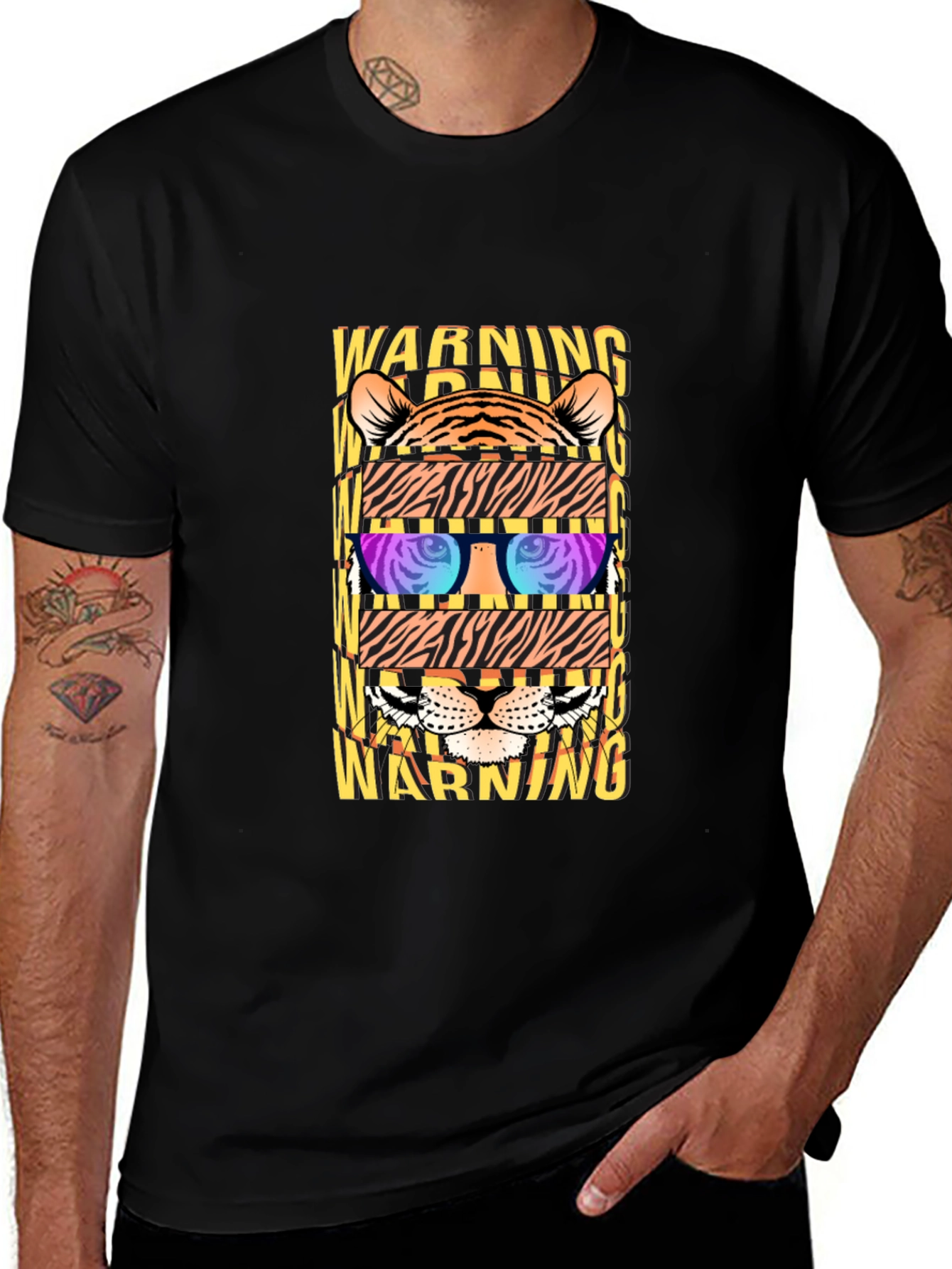 Variant 11 of Warning Tiger Graphic Tee