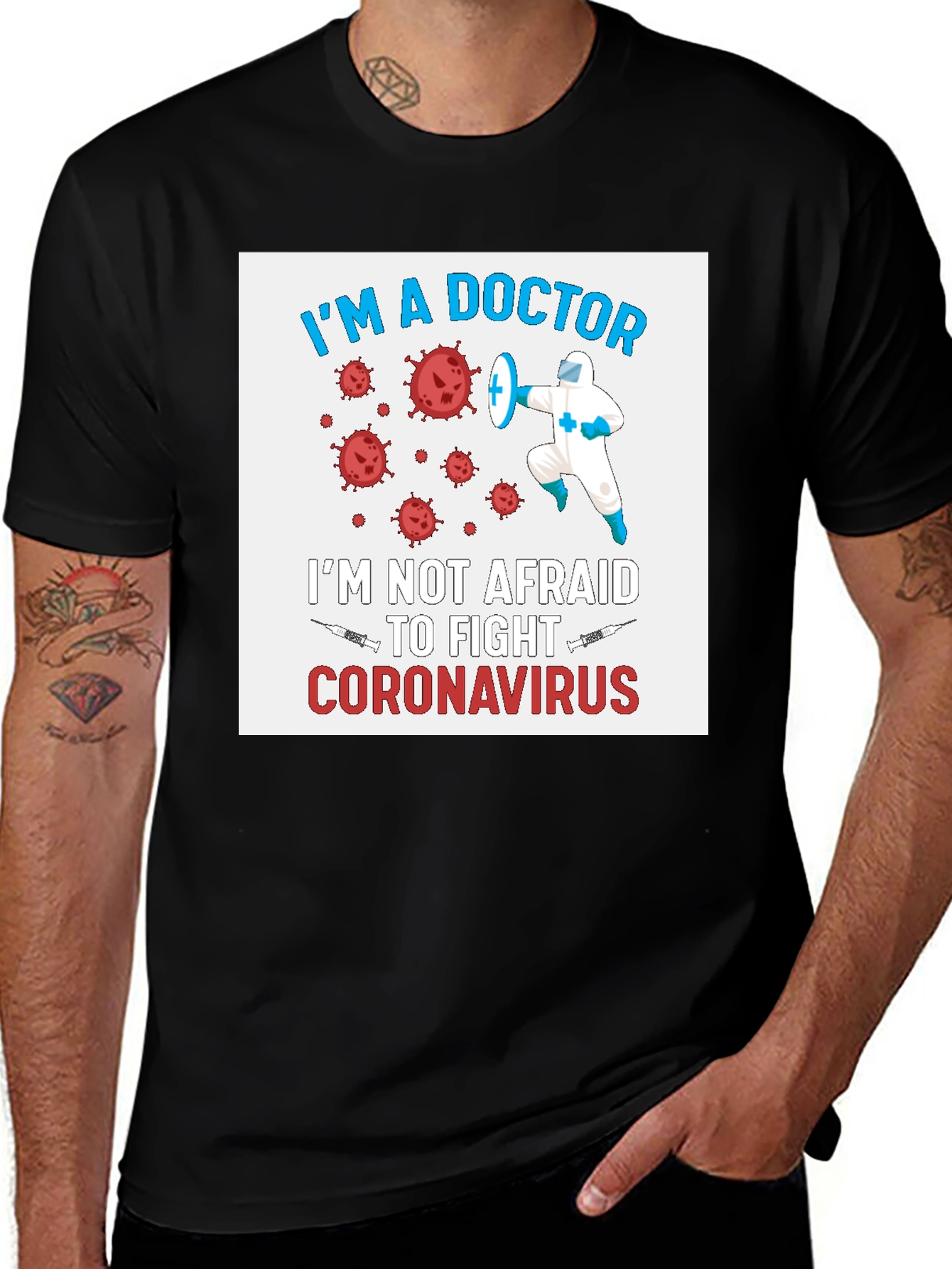 Variant 29 of Doctor Coronavirus Fighter Graphic Tee