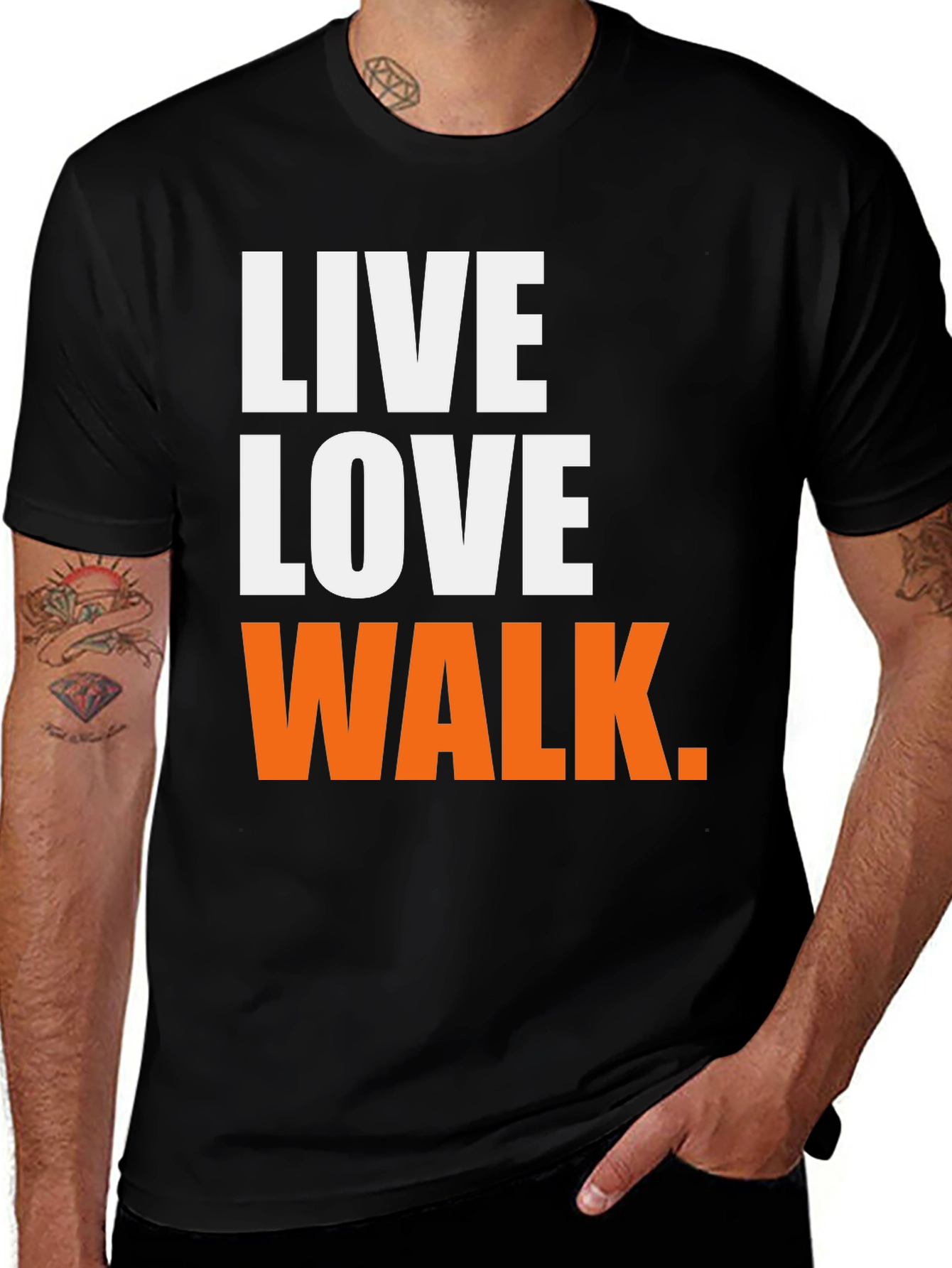 Variant 8 of Live Love Walk Graphic T-Shirt