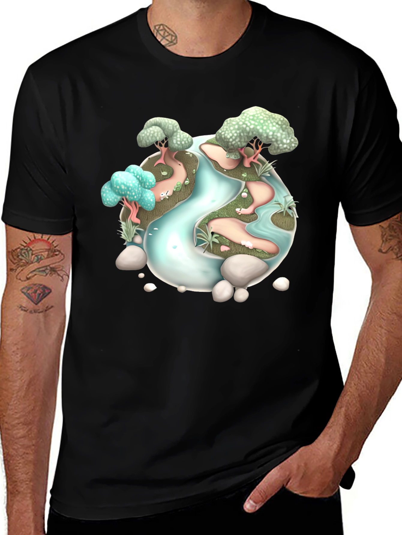 Variant 28 of Earthscape Graphic Tee - Stylish Nature Design