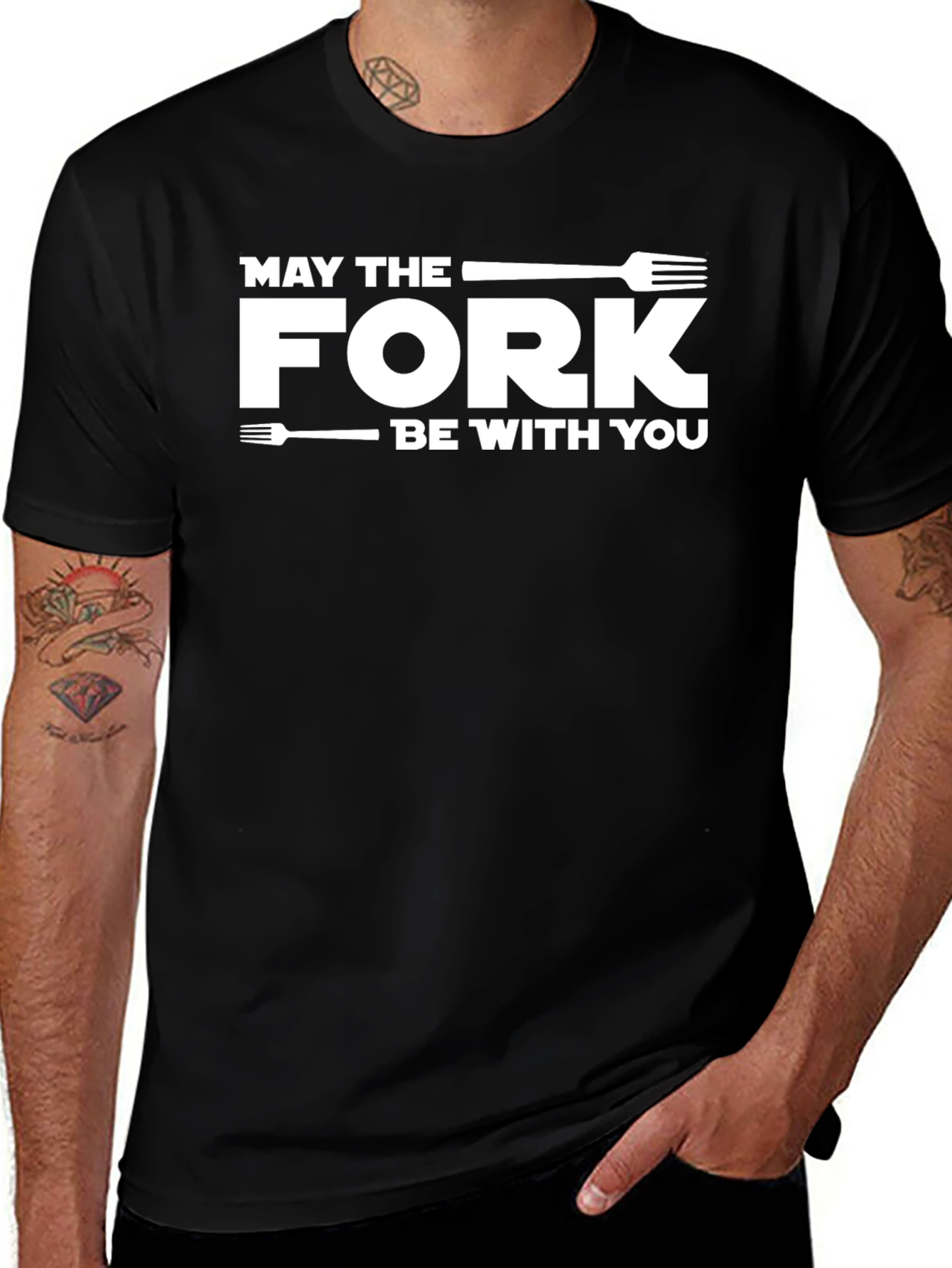 Variant 13 of May the Fork Be With You - Funny Graphic T-Shirt