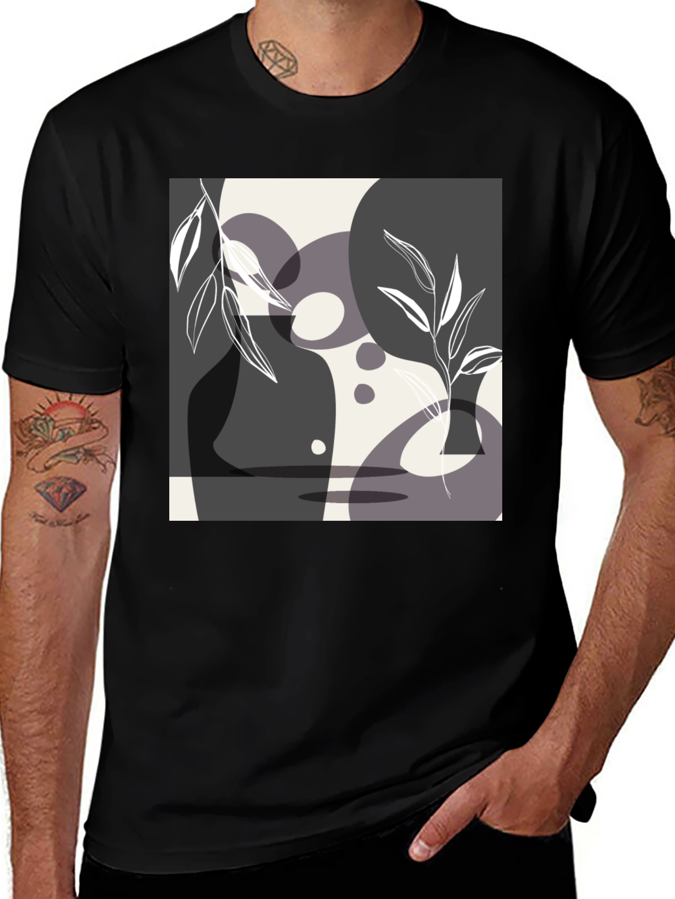 Variant 19 of Abstract Art Black T-Shirt
