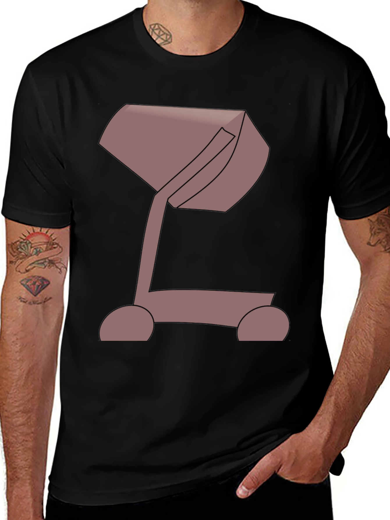 Variant 26 of Modern Art Cement Mixer Graphic Tee - Unique Design