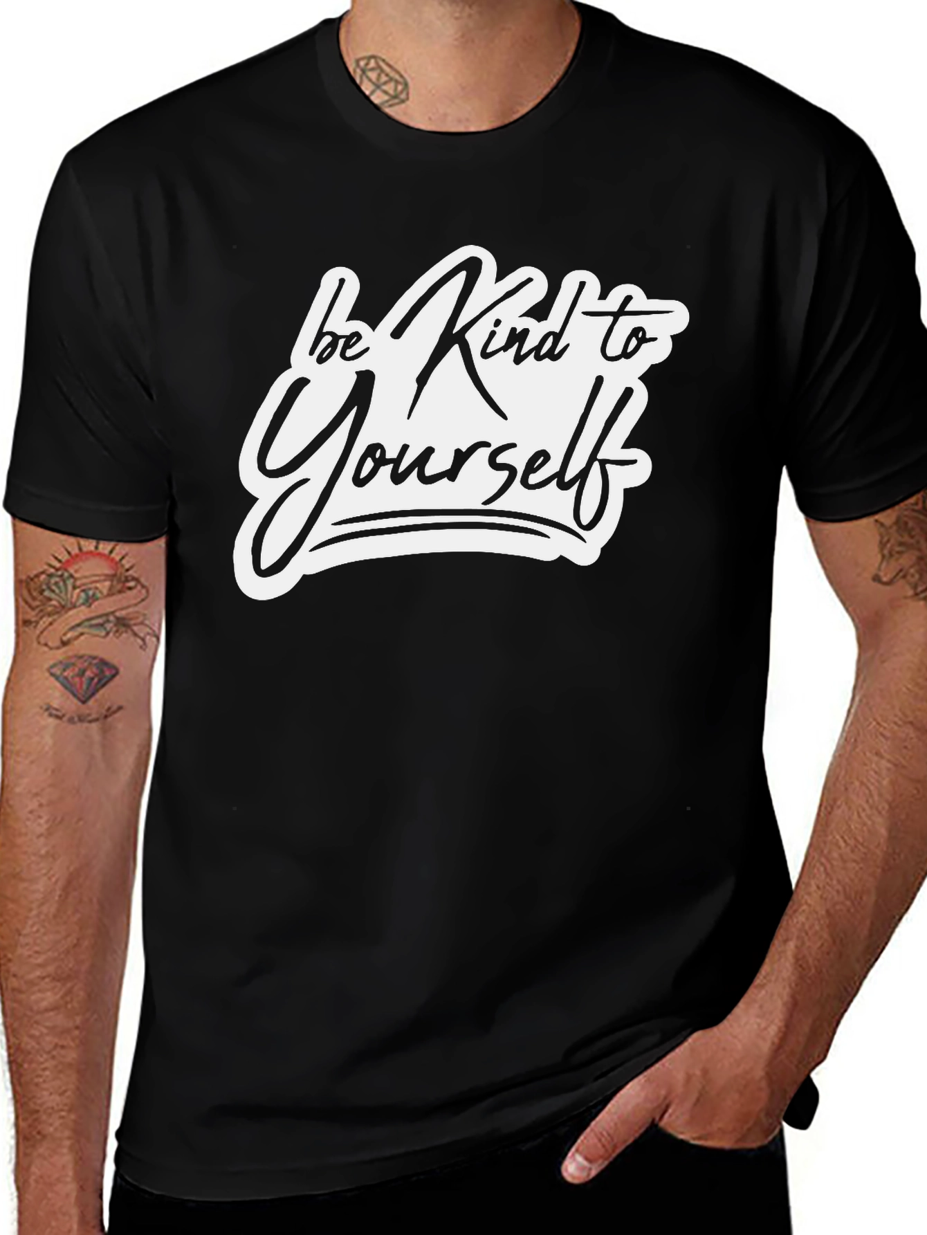Variant 10 of Be Kind to Yourself Black Graphic Tee