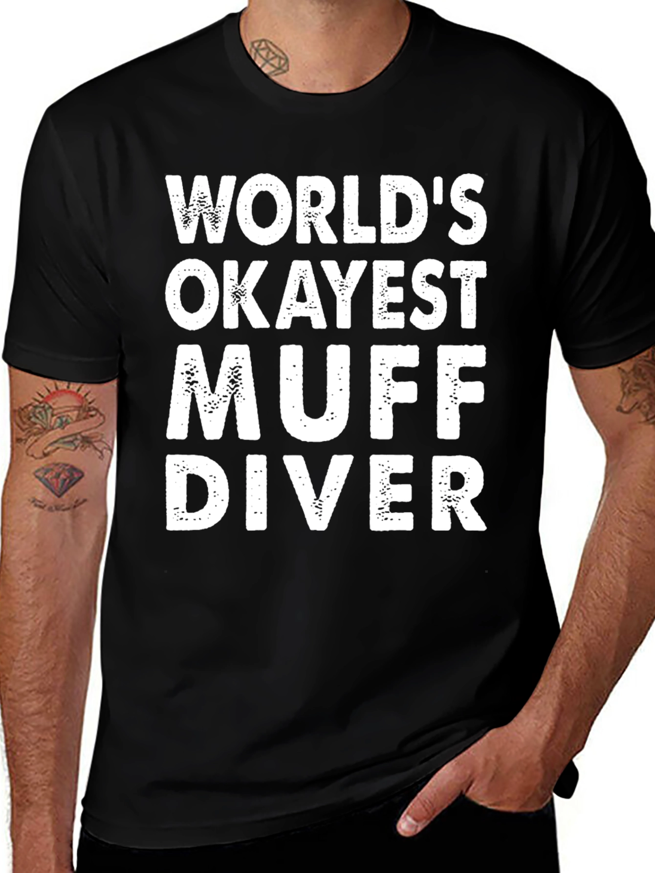 Variant 30 of World's Okayest Muff Diver T-Shirt - Funny Adult Humor Tee