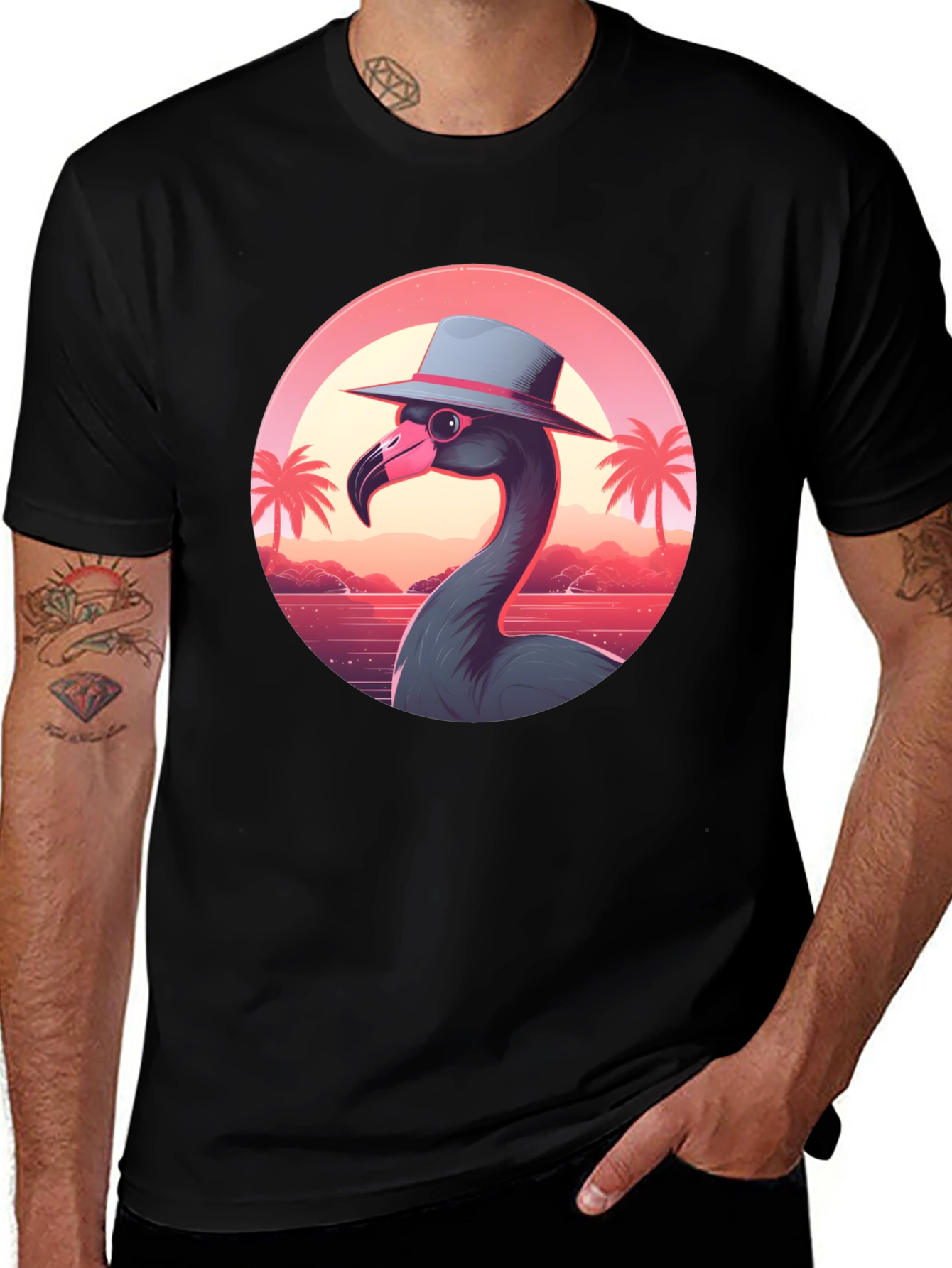 Variant 22 of Tropical Flamingo T-Shirt - Island Vibes