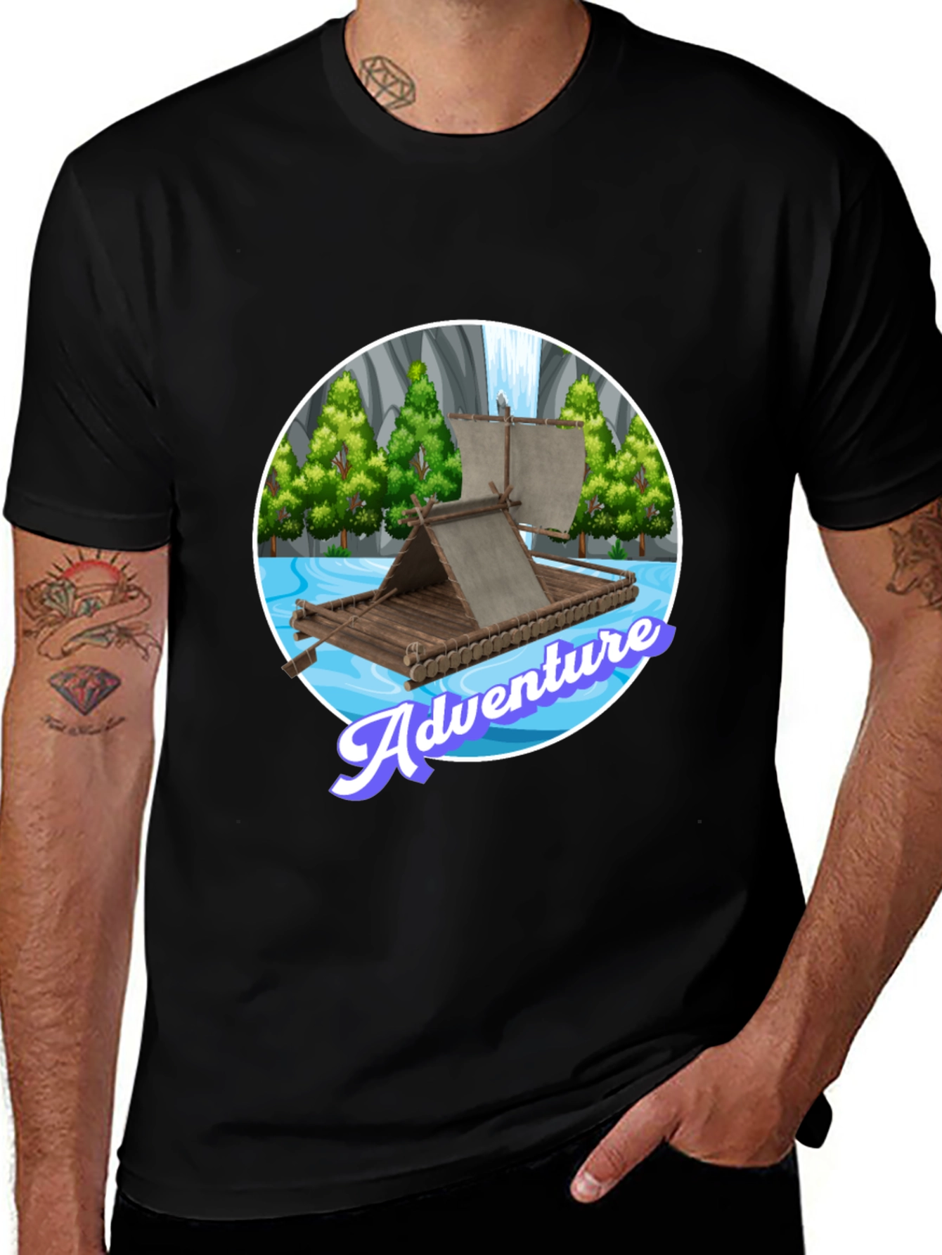 Variant 16 of Adventure Raft Graphic Tee - Stylish Outdoor Design