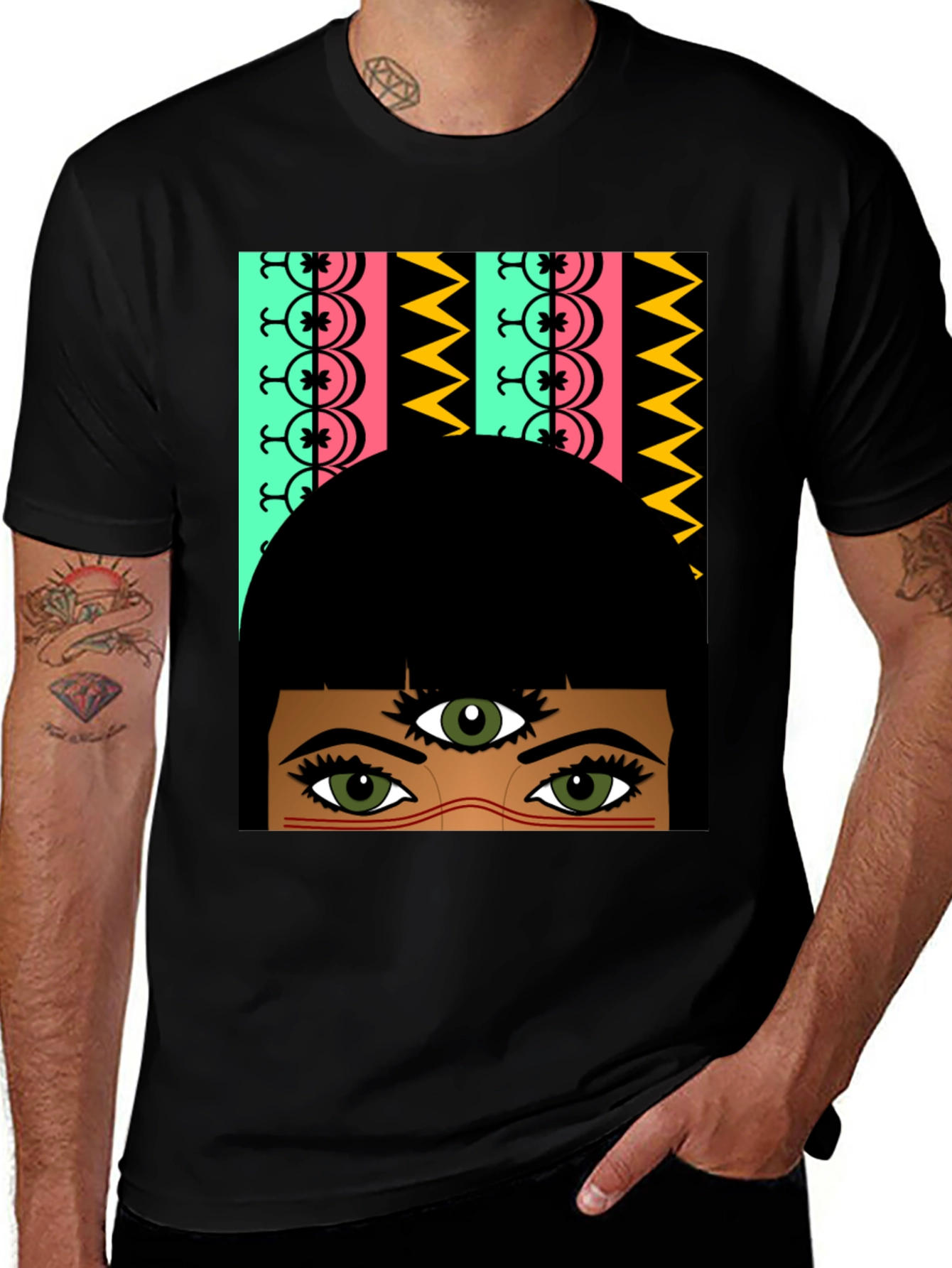 Variant 21 of Third Eye Graphic Tee - Unisex Black T-Shirt