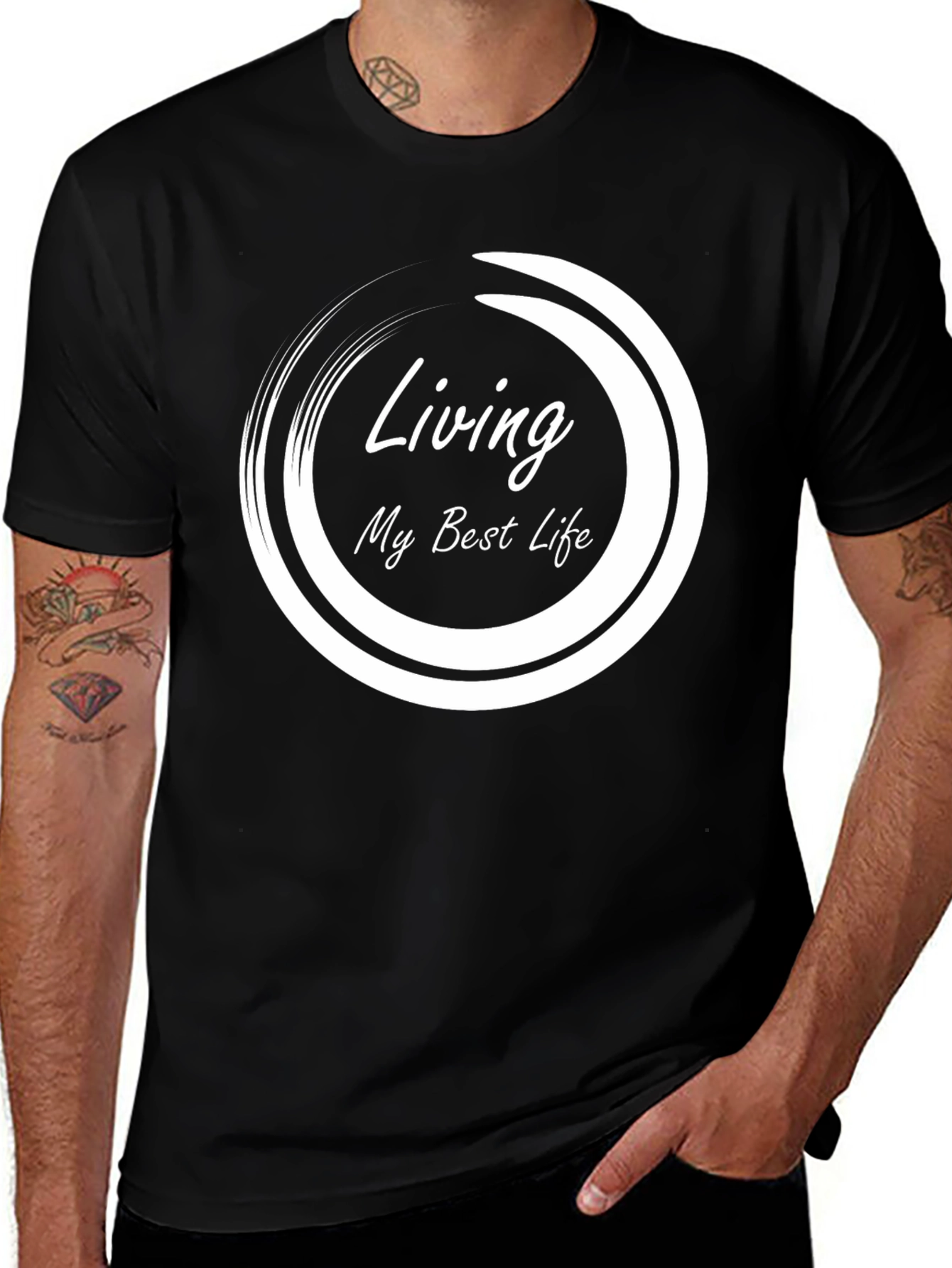 Living My Best Life - Black Graphic Tee