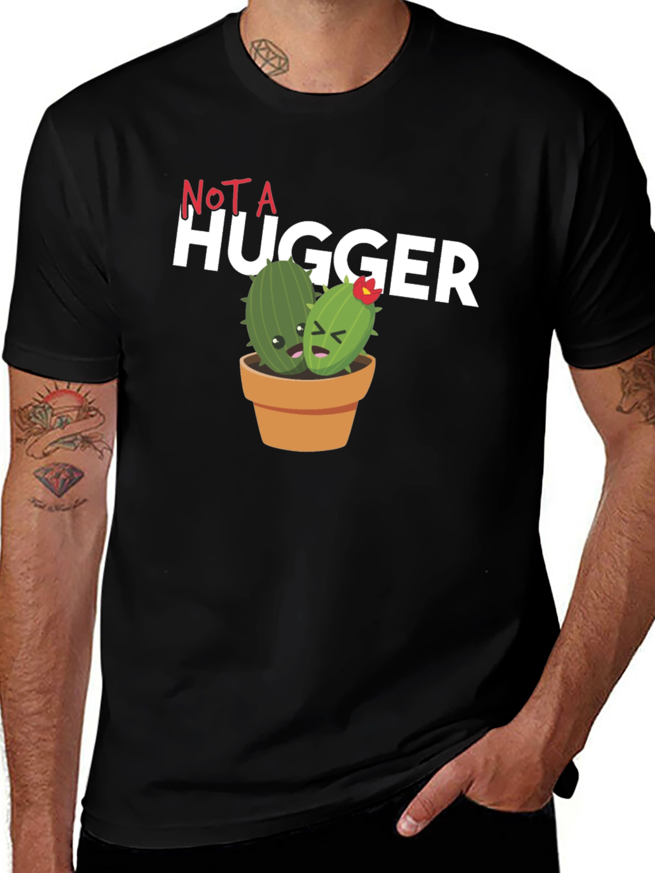 Variant 5 of Not A Hugger Cactus Graphic T-Shirt