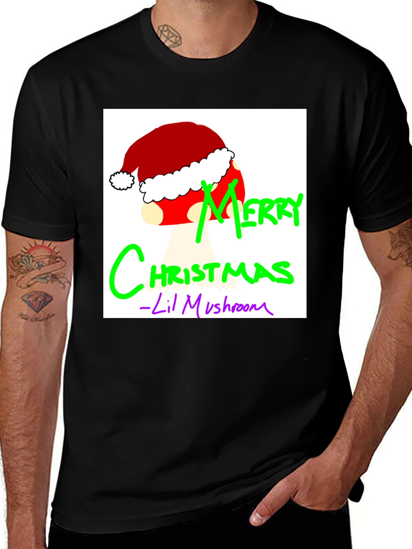 Merry Christmas Lil Mushroom Tee