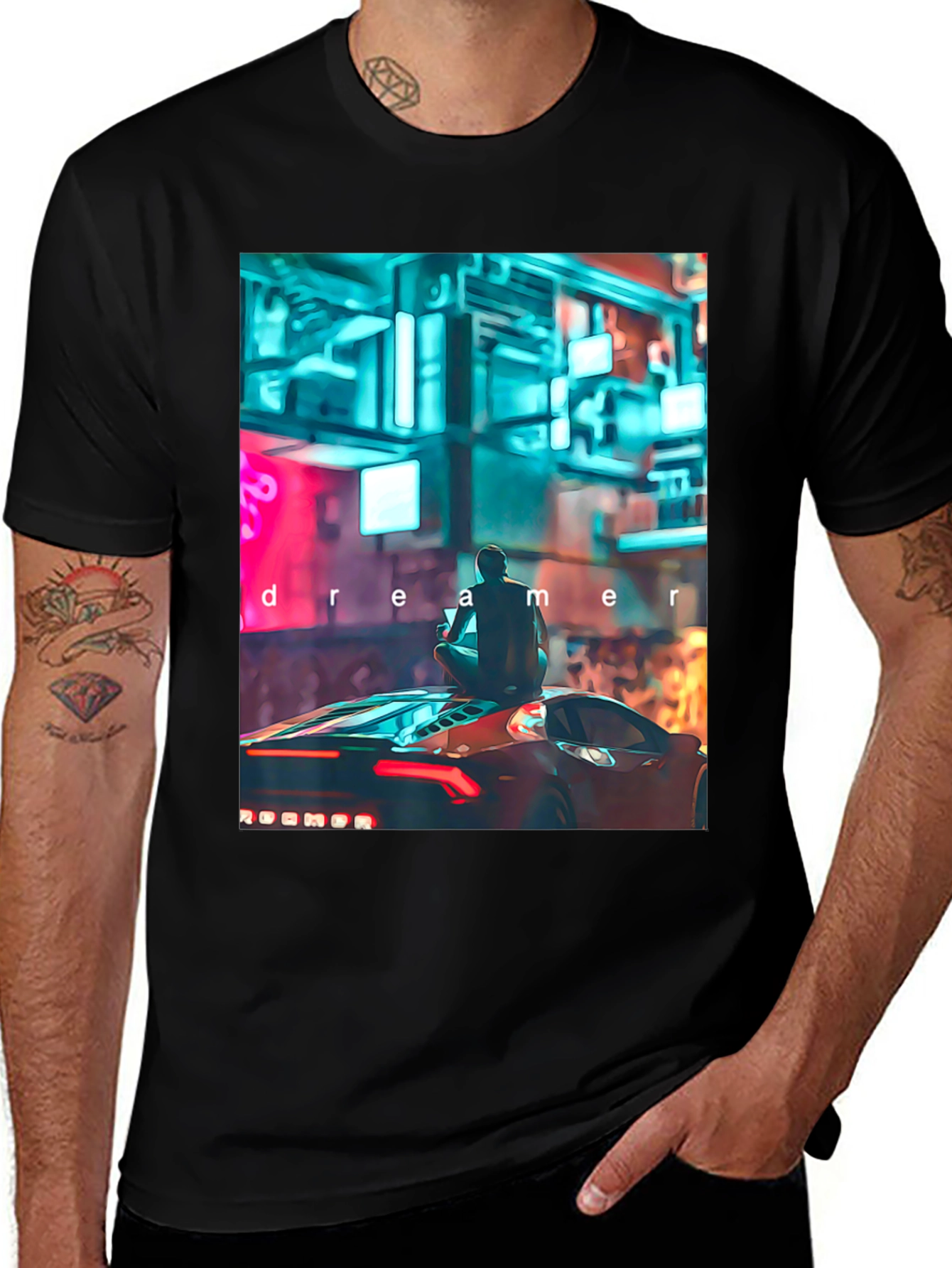 Variant 9 of Dreamer Graphic Tee - Cyberpunk Car Design