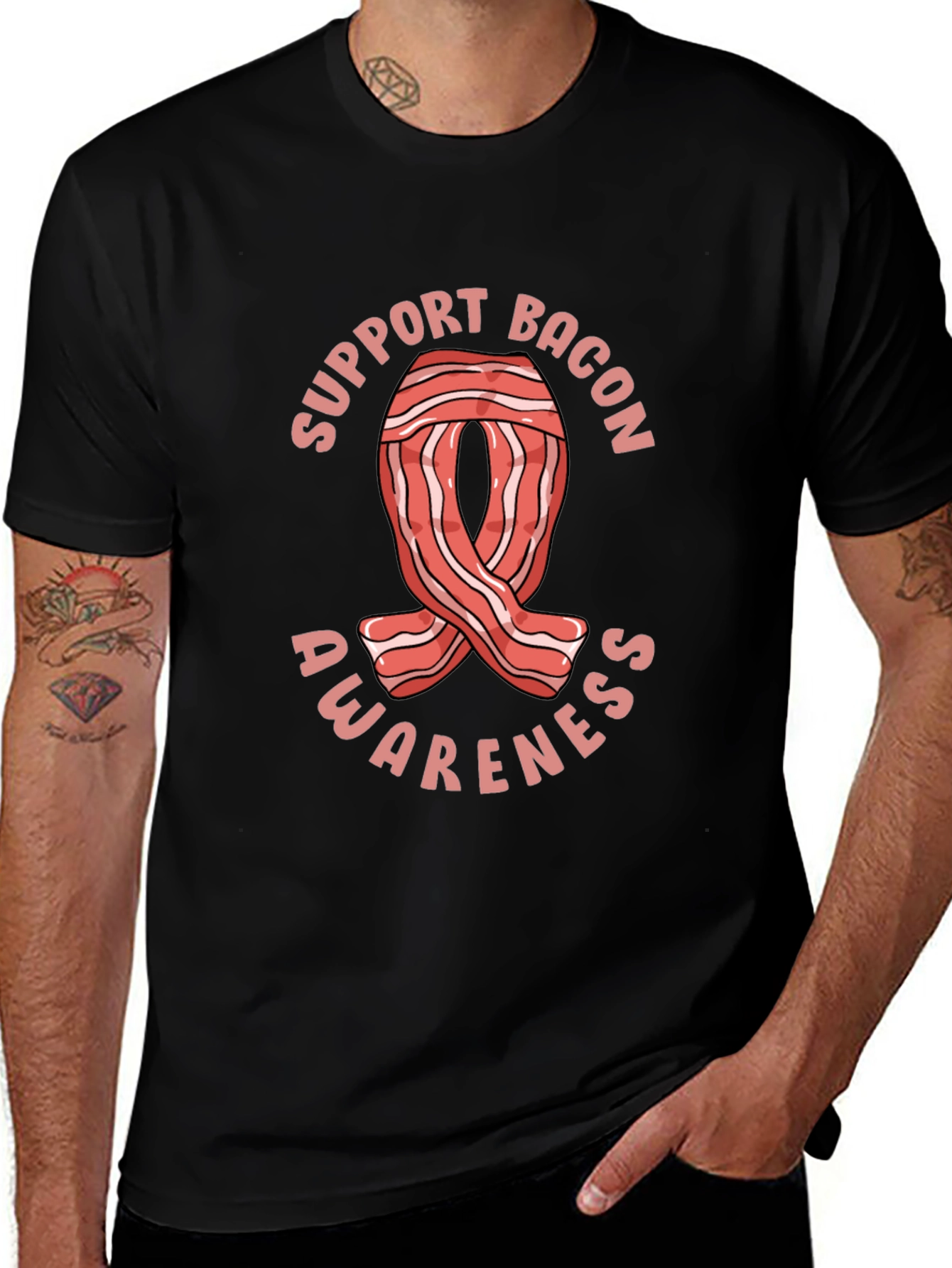 Variant 18 of Bacon Awareness T-Shirt - Support Bacon!