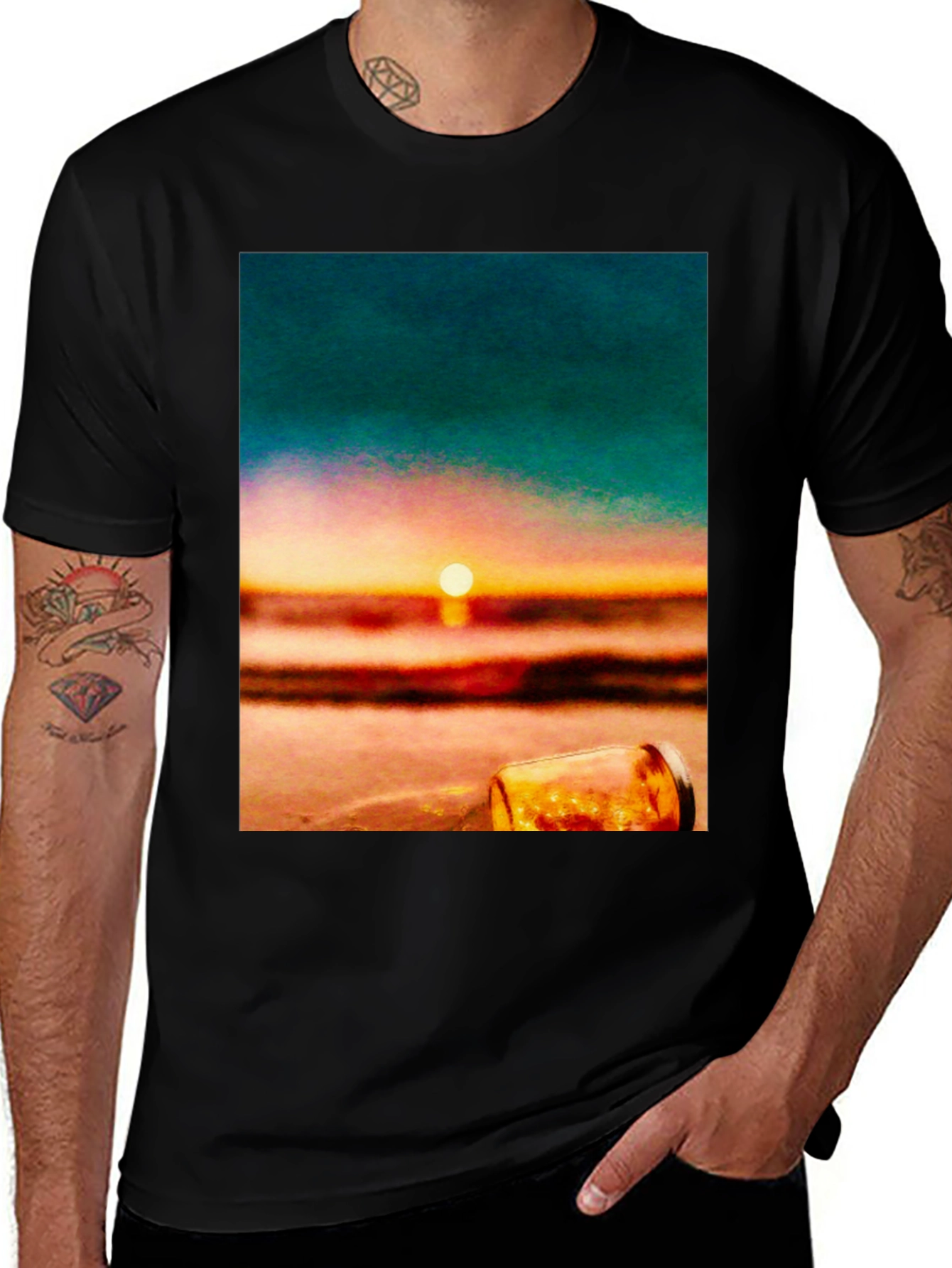 Variant 8 of Sunset Beach Graphic Tee - Relaxed Fit
