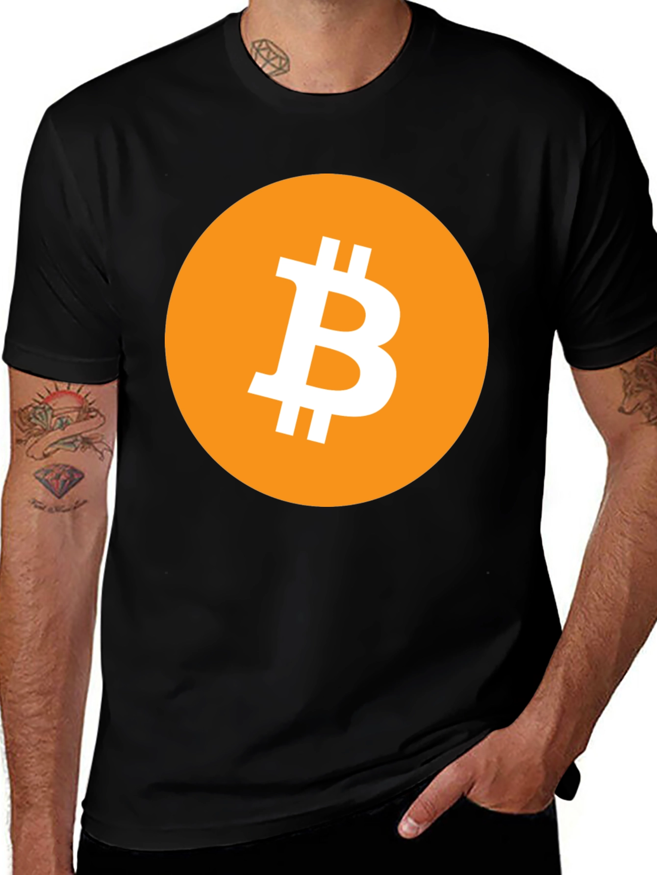 Bitcoin Logo Graphic Tee - Black