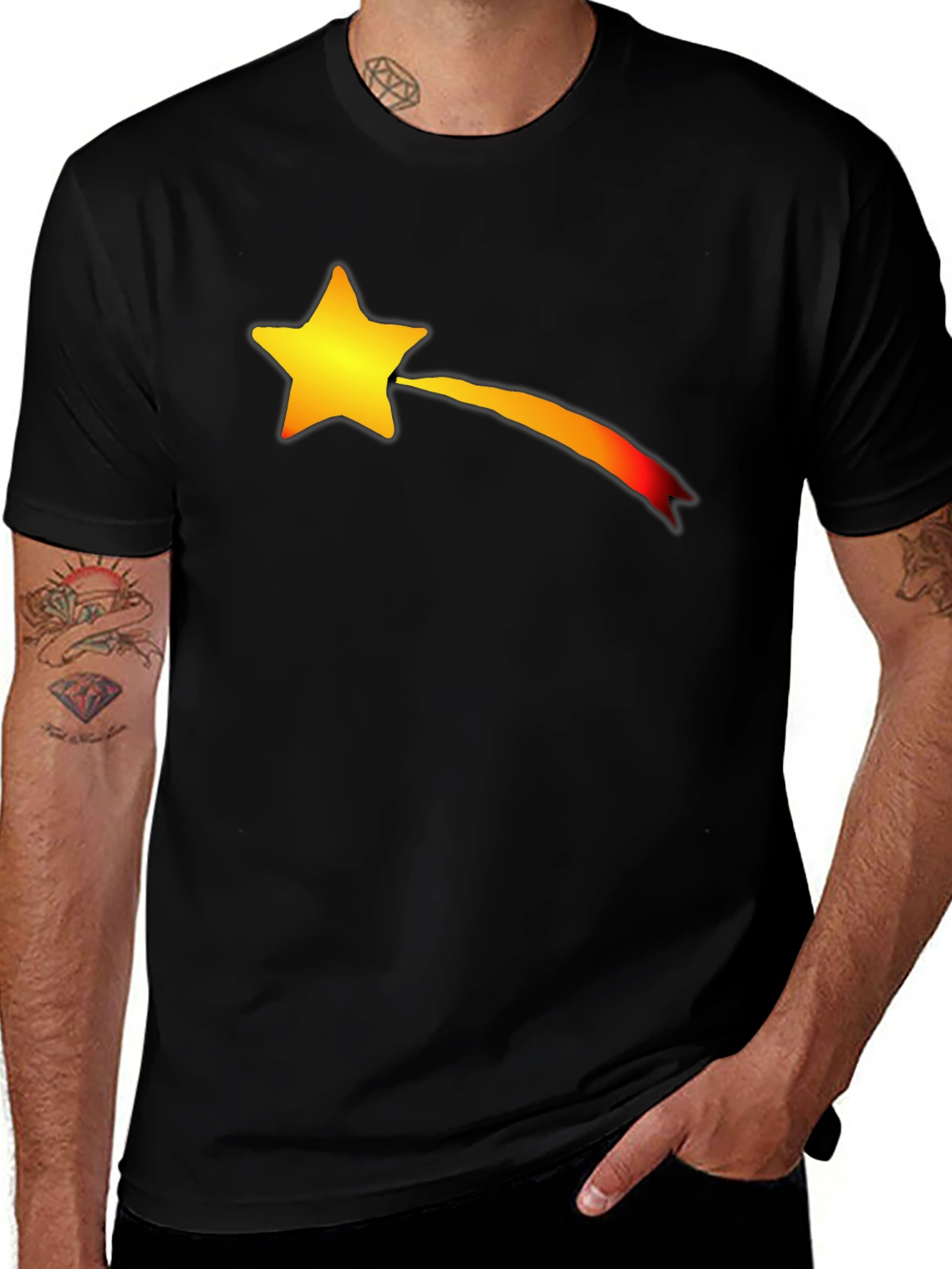 Variant 25 of Star Trail Black T-Shirt