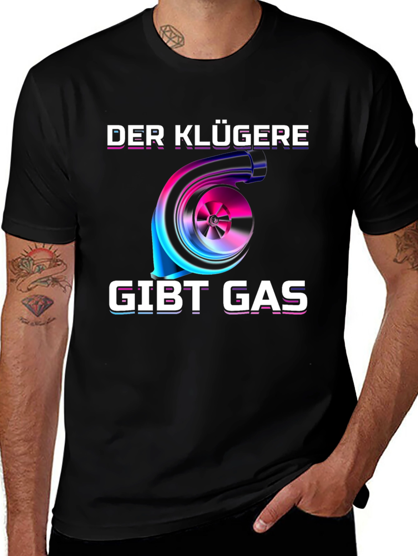 Der Klügere Gibt Gas T-Shirt - Turbo Boost!