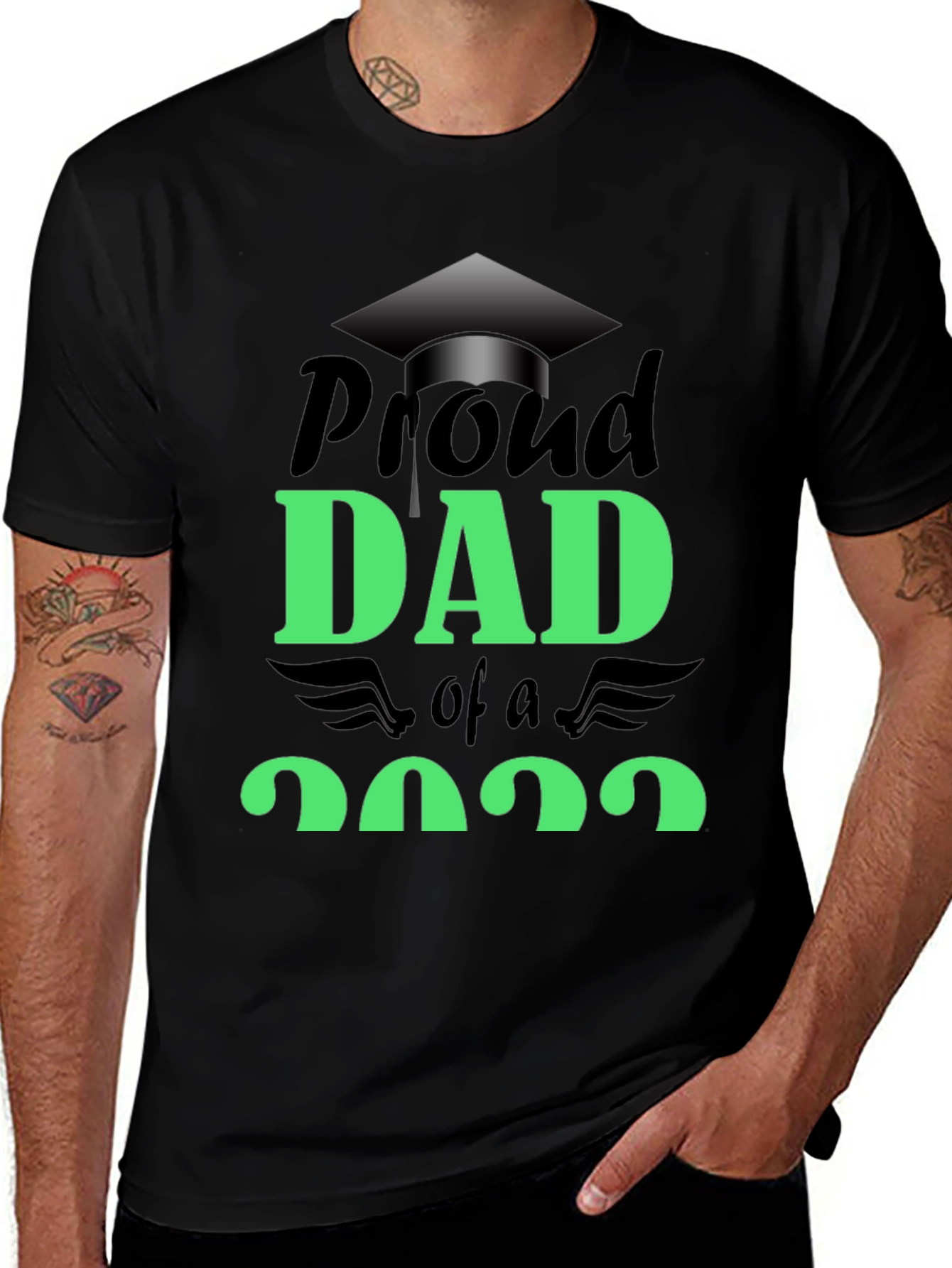 Variant 30 of Proud Dad of a 2022 Graduate Black T-Shirt