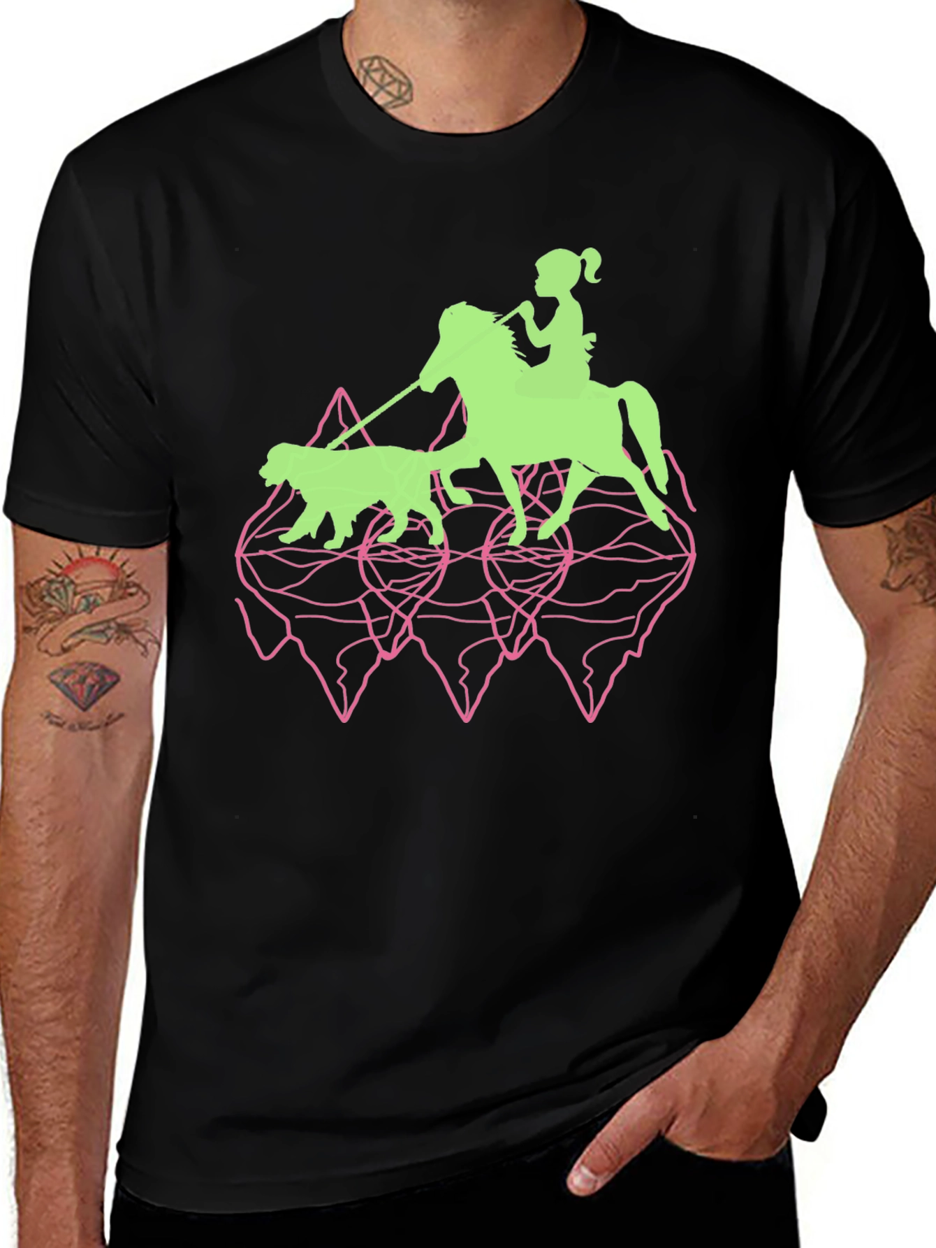 Variant 3 of Girl Riding Horse T-Shirt